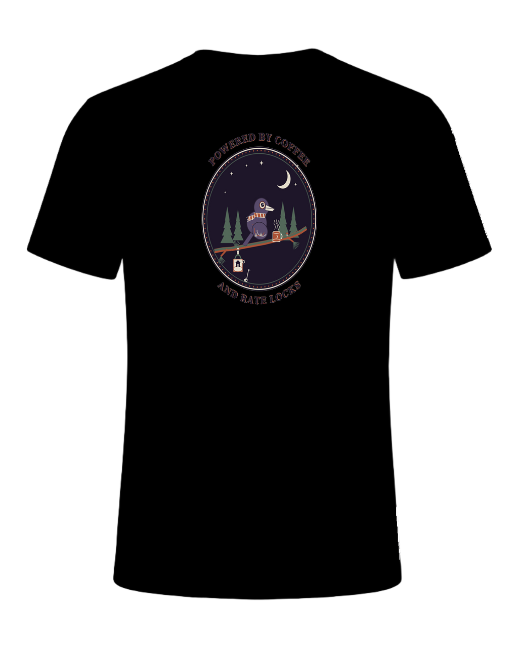 POWERED BY COFFEE AND RATE LOCKS — Black