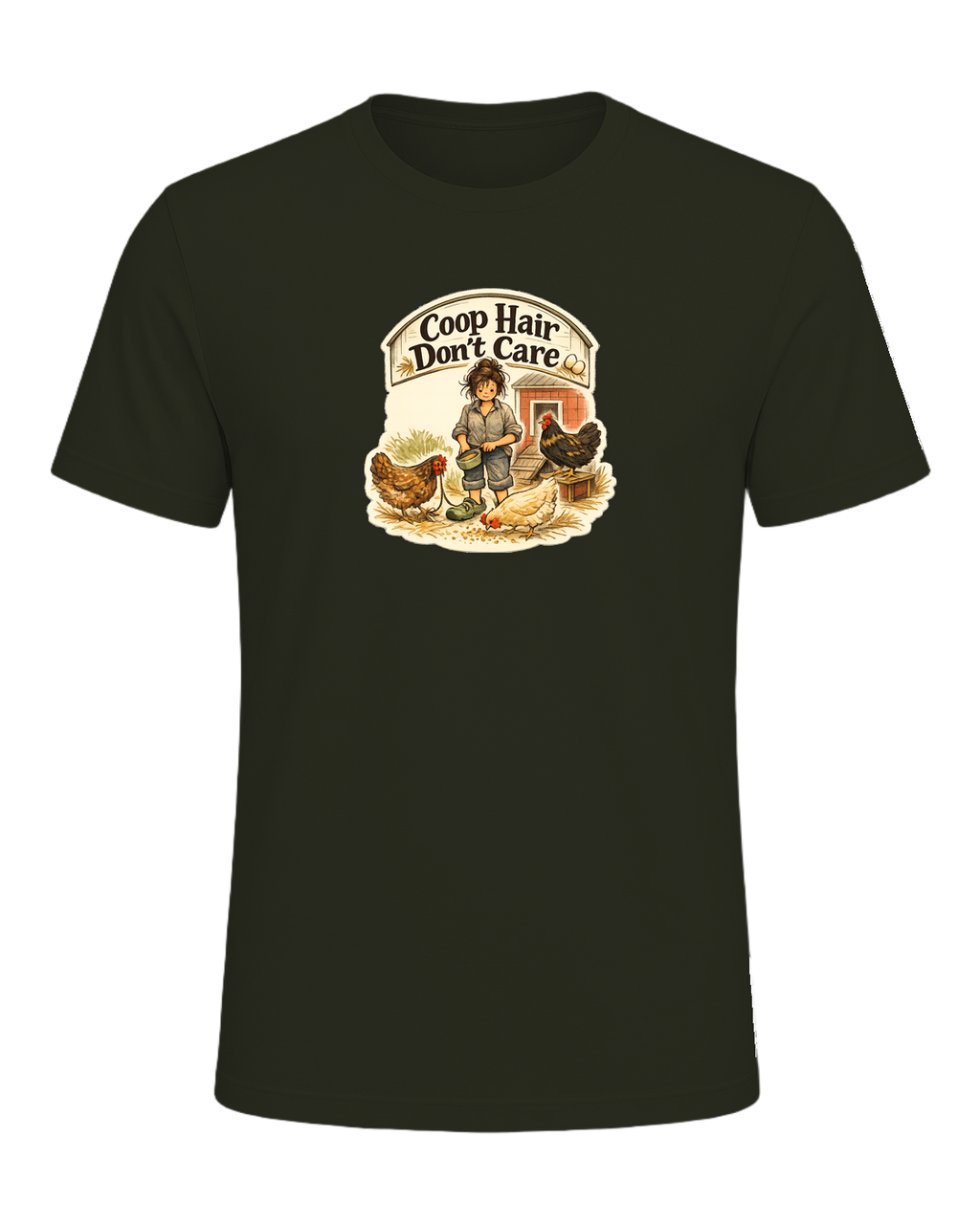 Coop Hair Don't Care Tee — Dark Olive