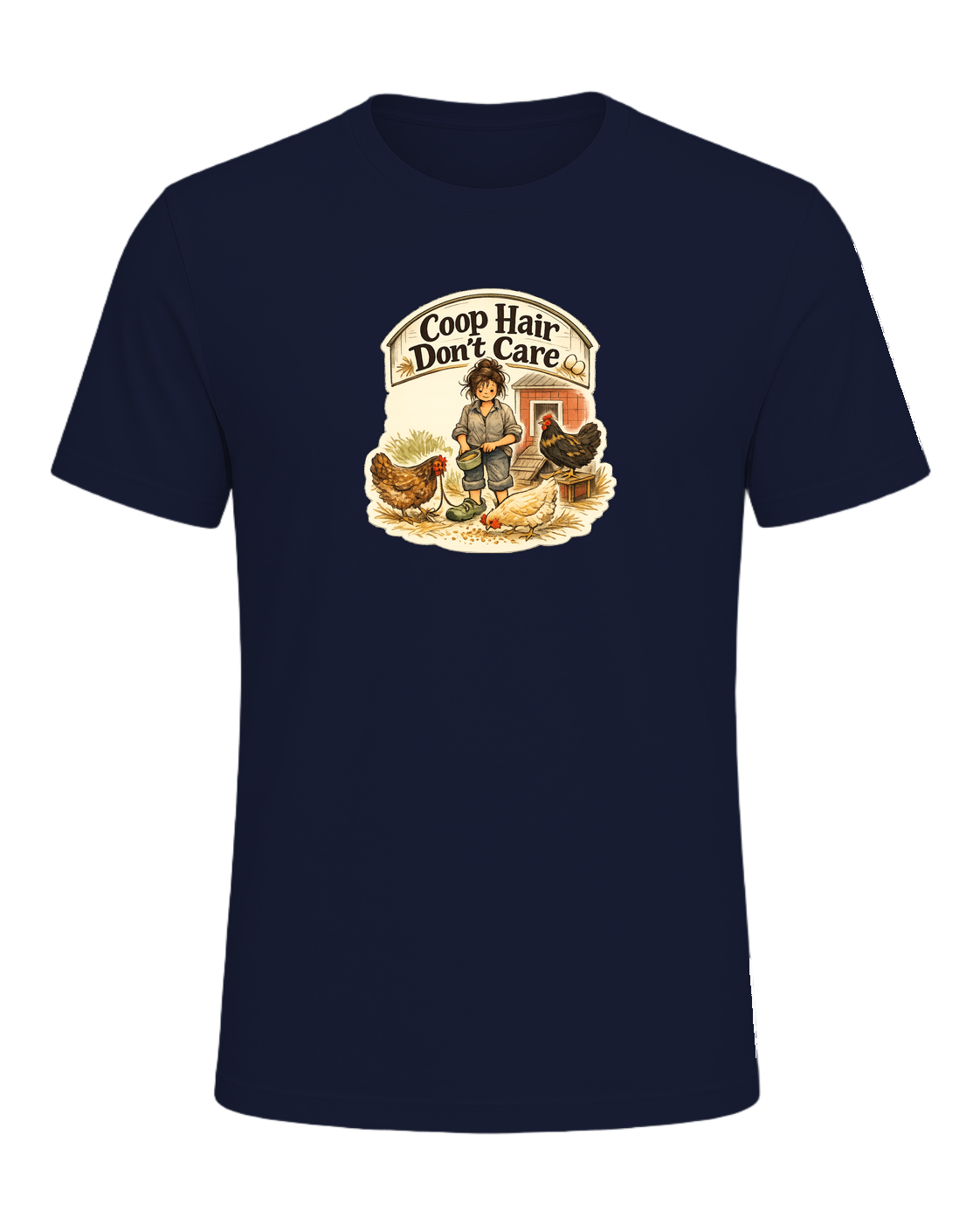 Coop Hair Don't Care Tee — Navy