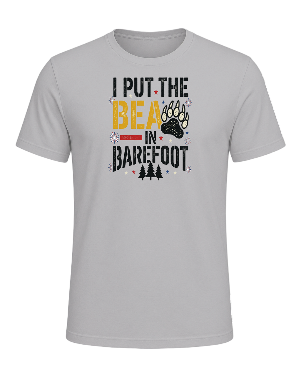 I PUT THE BEAR IN BAREFOOT — Athletic Heather