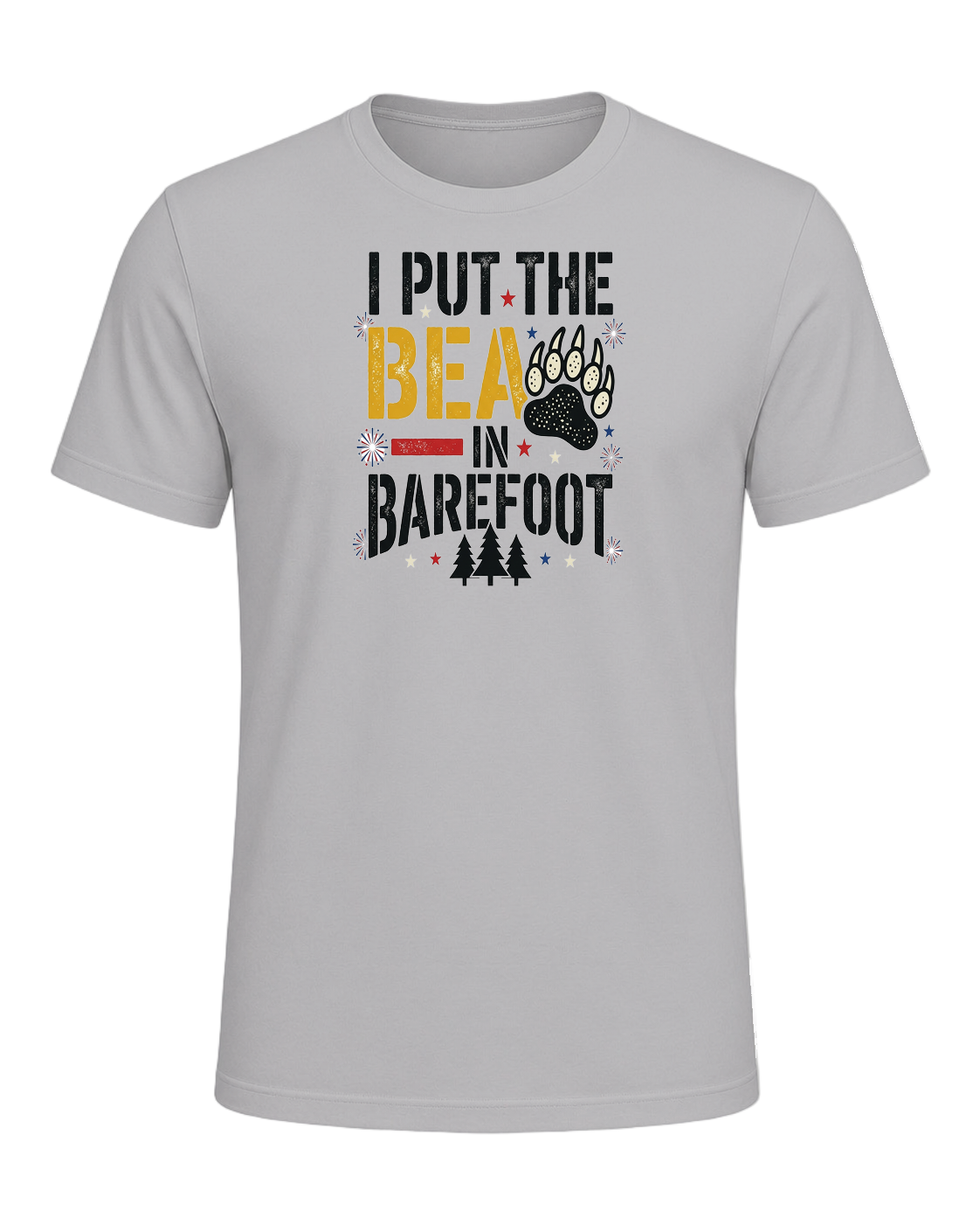 I PUT THE BEAR IN BAREFOOT — Athletic Heather