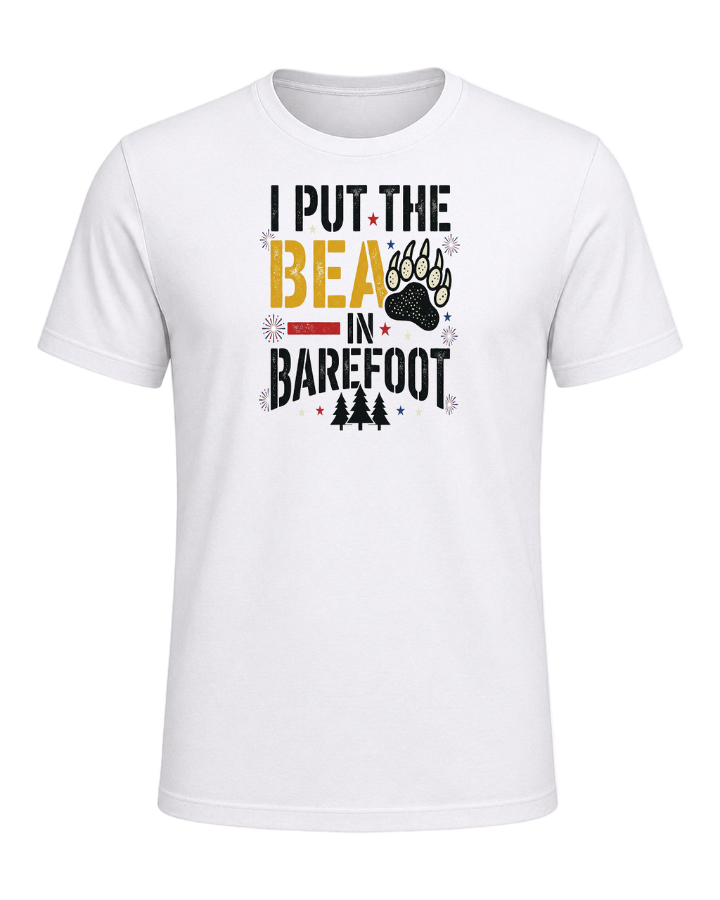 I PUT THE BEAR IN BAREFOOT — White