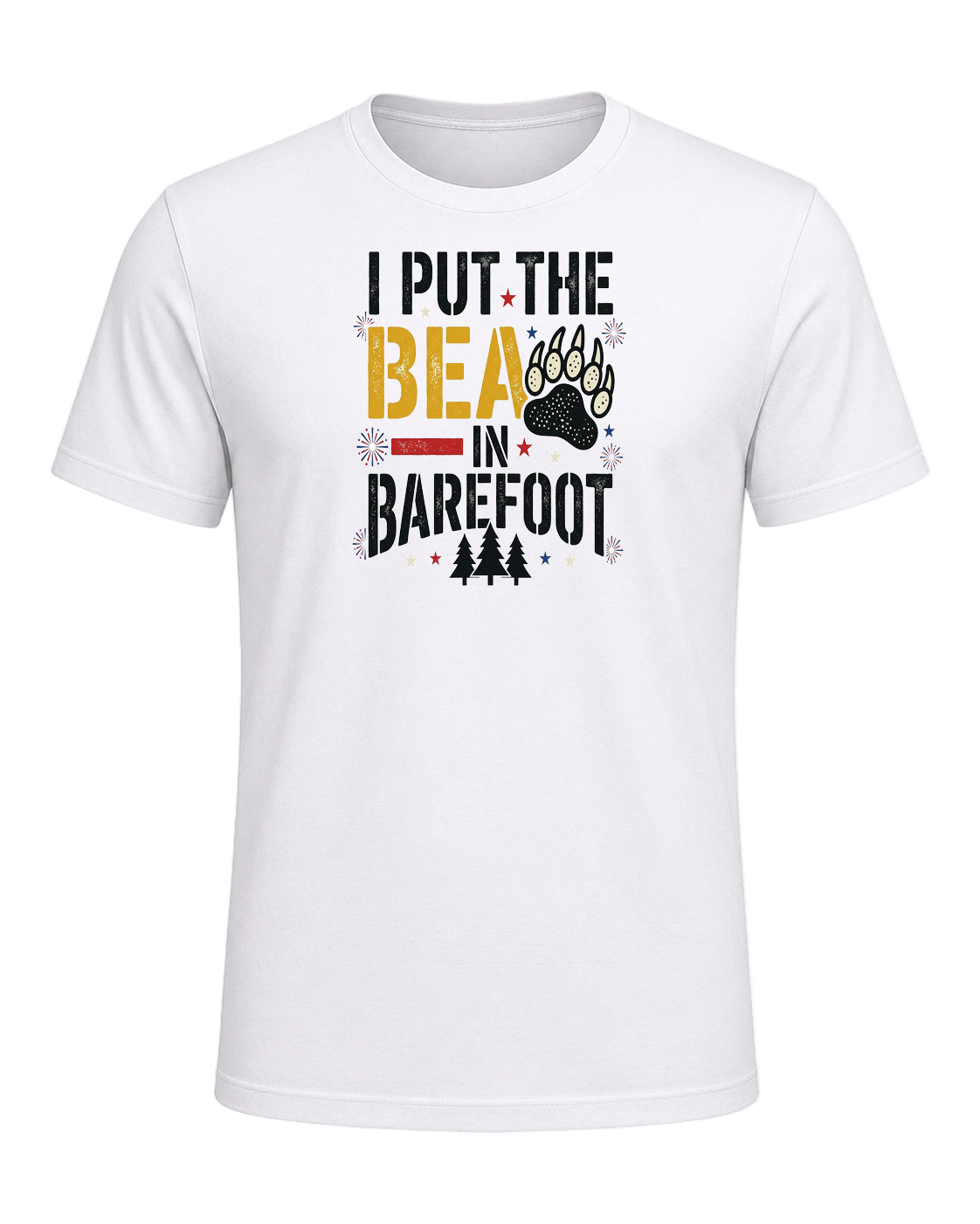 I PUT THE BEAR IN BAREFOOT — White