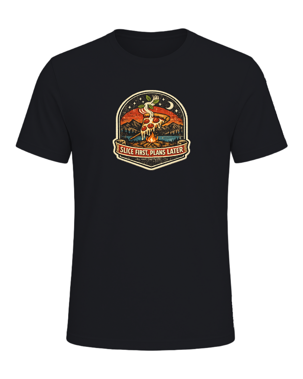Slice First, Plans Later Tee — Vintage Black