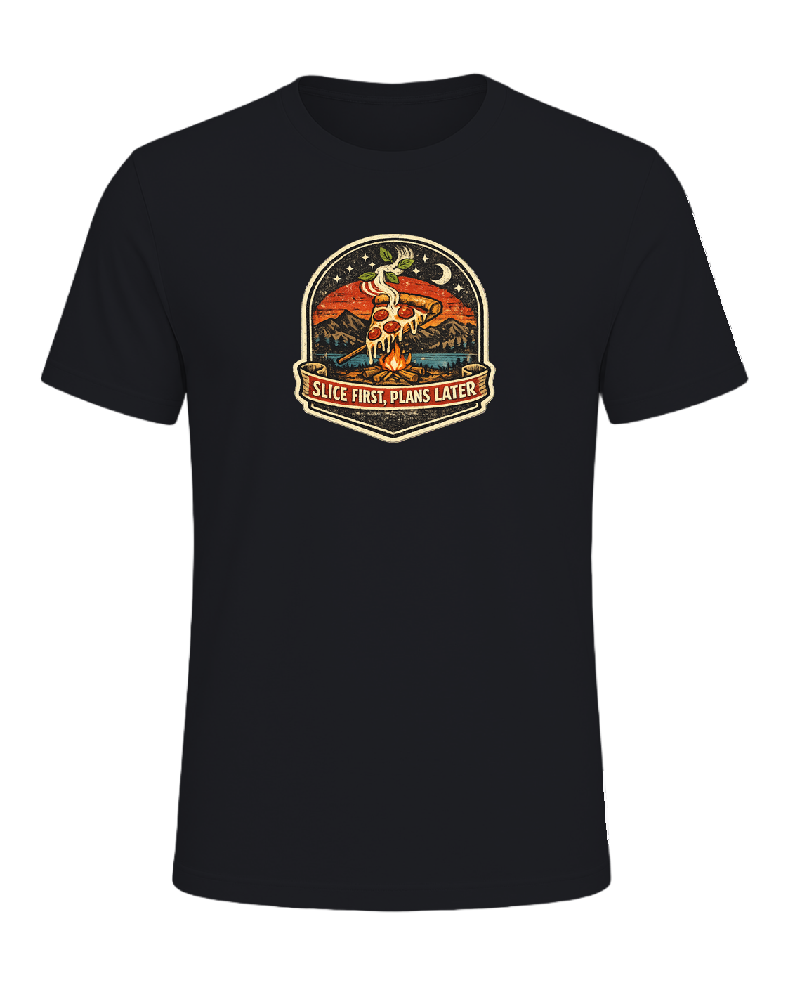 Slice First, Plans Later Tee — Vintage Black