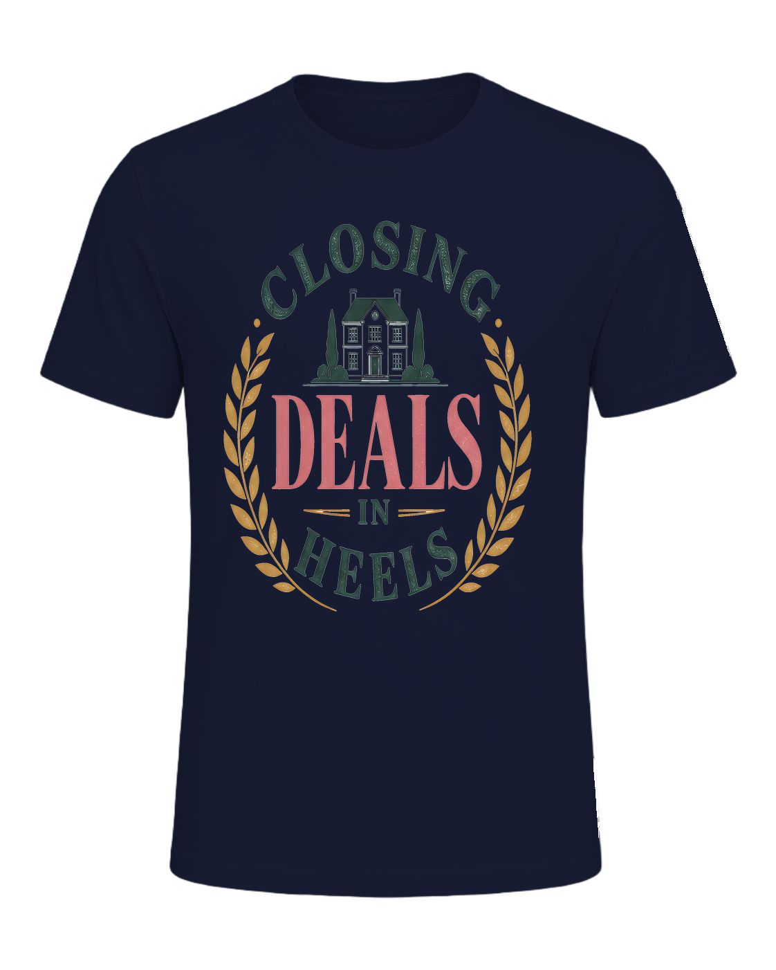 CLOSING DEALS IN HEELS — Navy