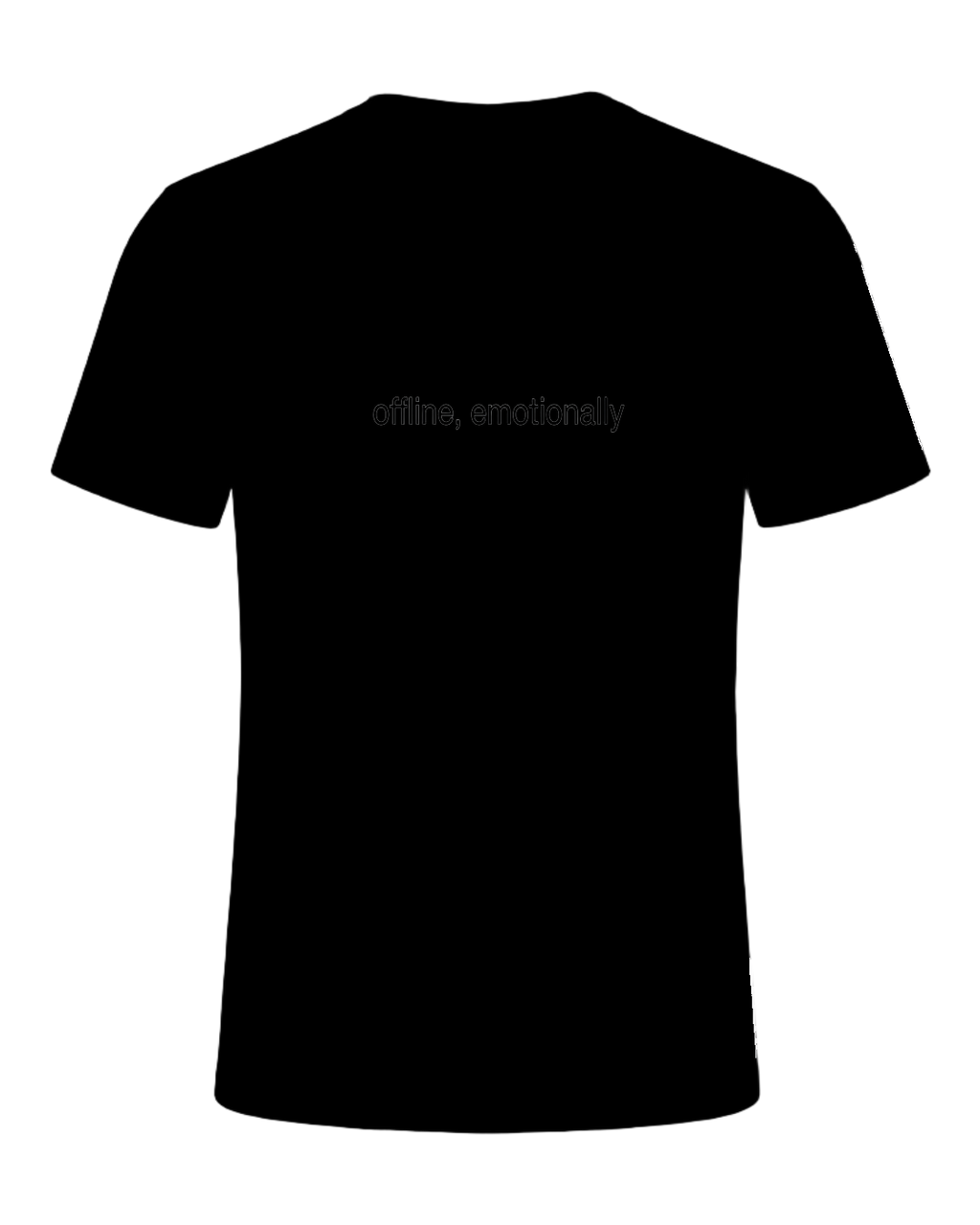 offline, emotionally — Black