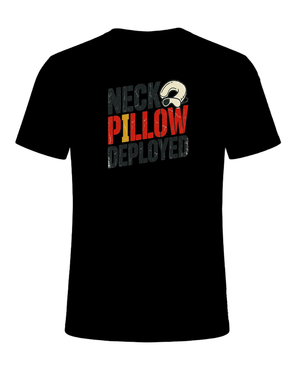 NECK PILLOW DEPLOYED — Black