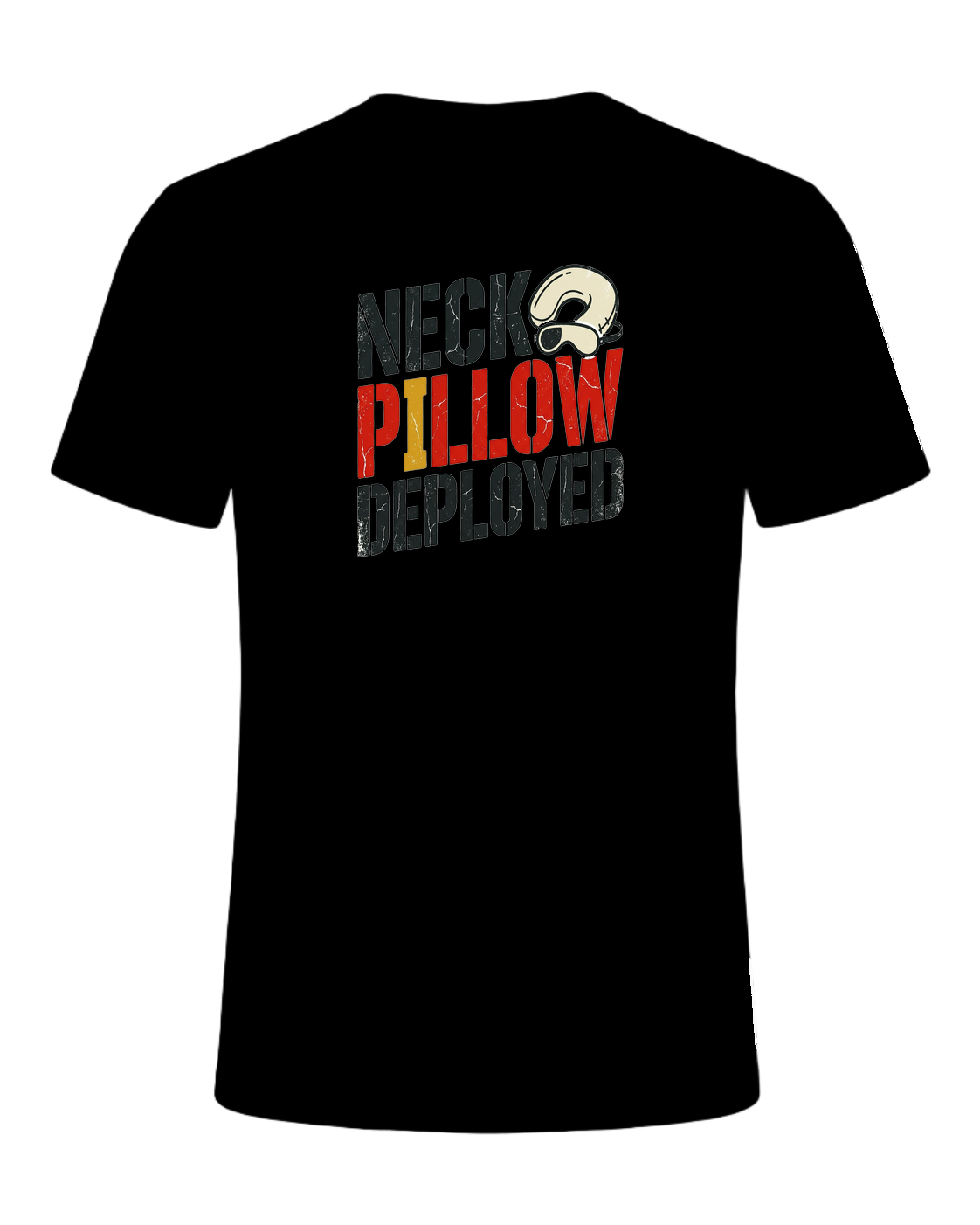 NECK PILLOW DEPLOYED — Black