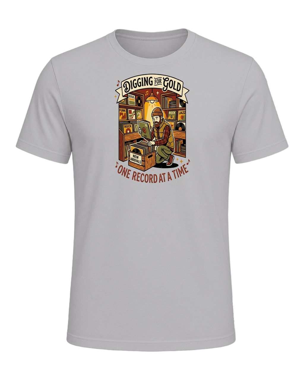 Vinyl Record Digger — Athletic Heather