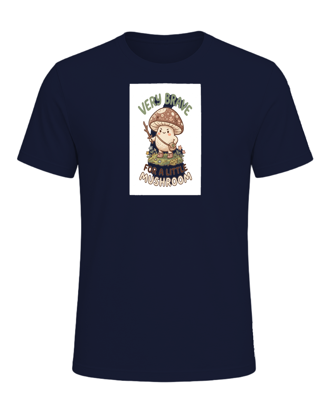VERY BRAVE FOR A LITTLE MUSHROOM — Navy