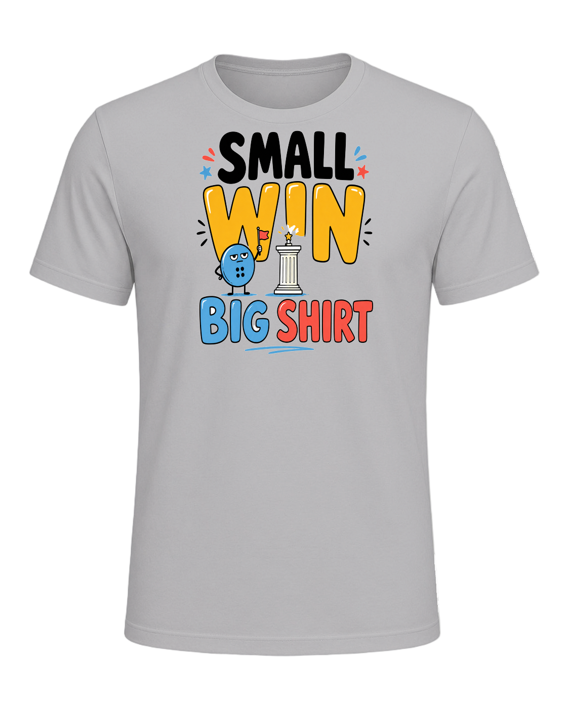 SMALL WIN BIG SHIRT — Athletic Heather