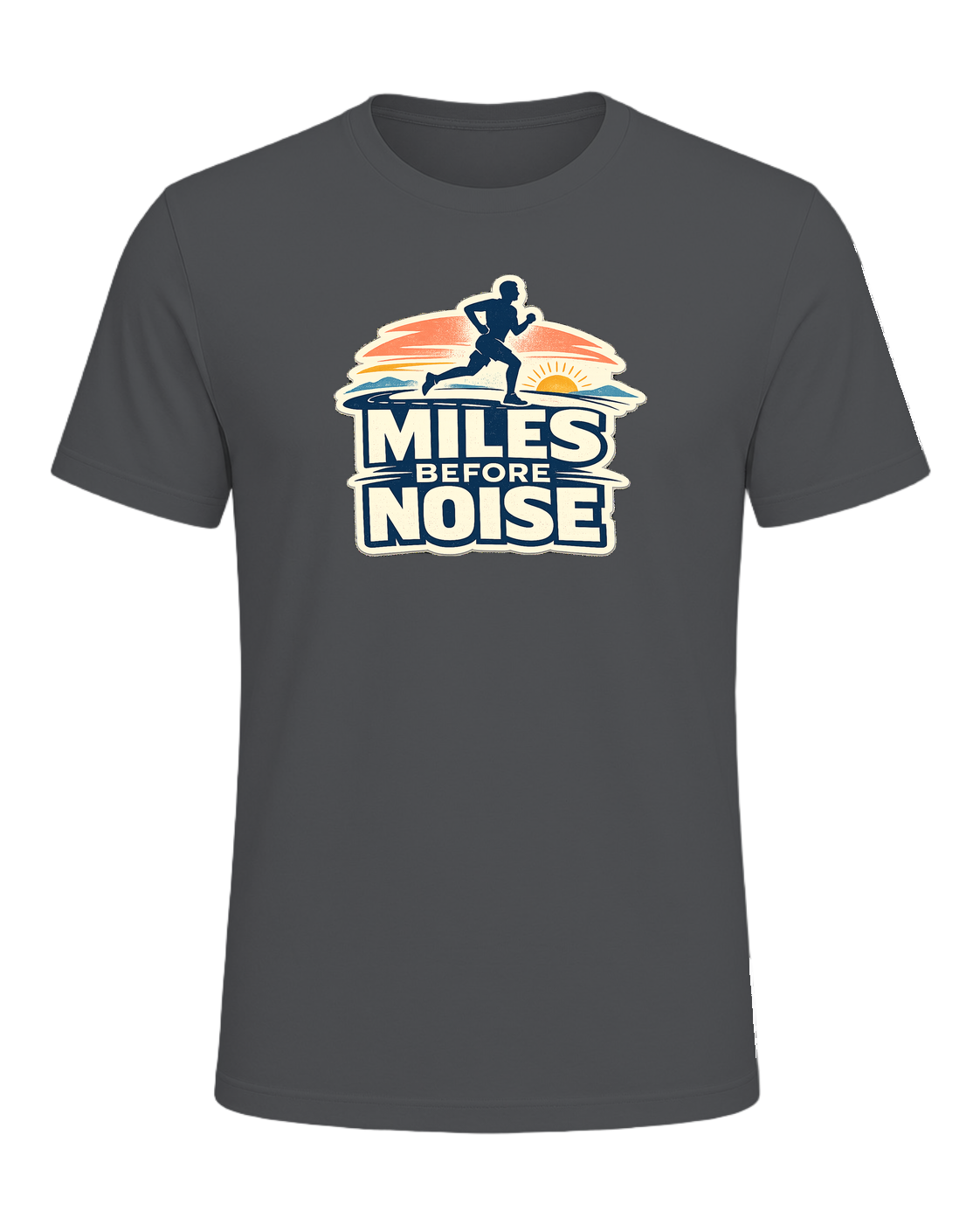 Miles Before Noise Tee — Asphalt