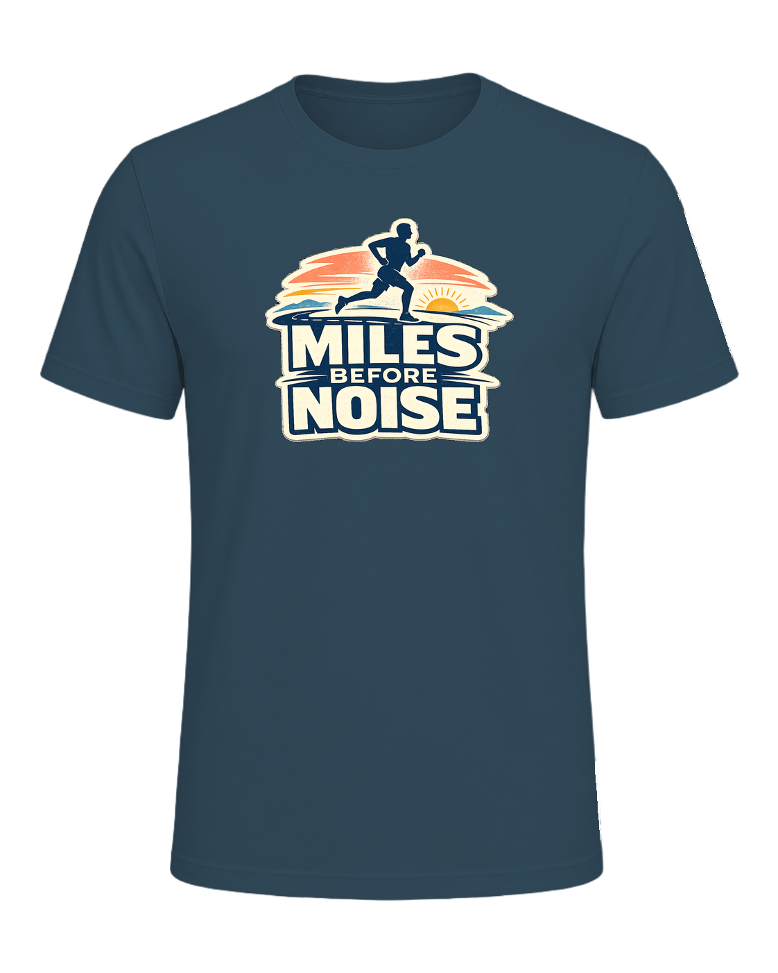 Miles Before Noise Tee — Deep Teal