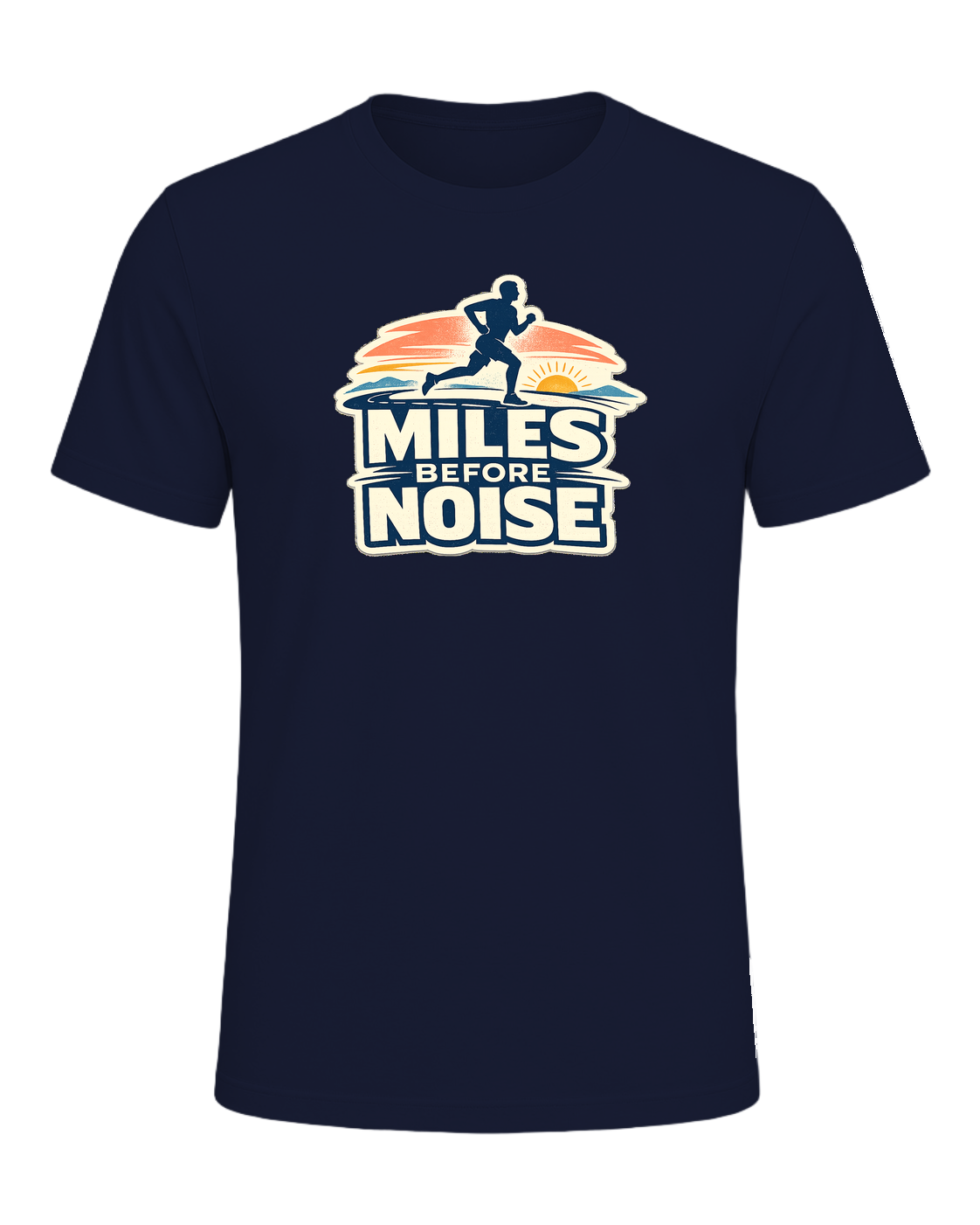 Miles Before Noise Tee — Navy