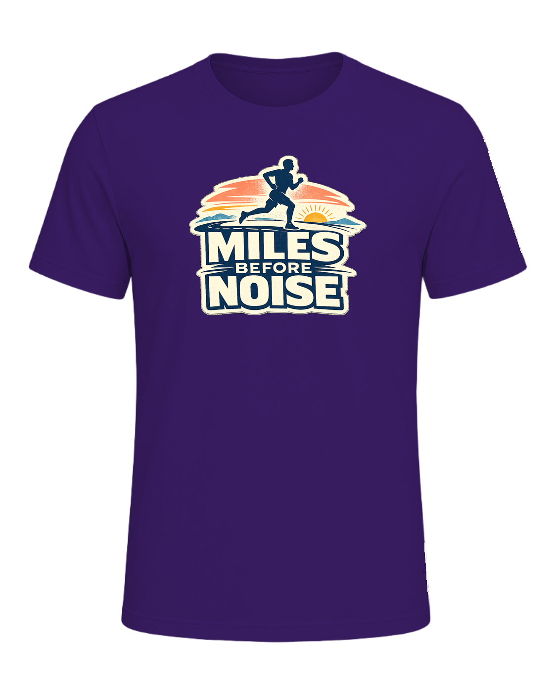 Miles Before Noise Tee — Team Purple