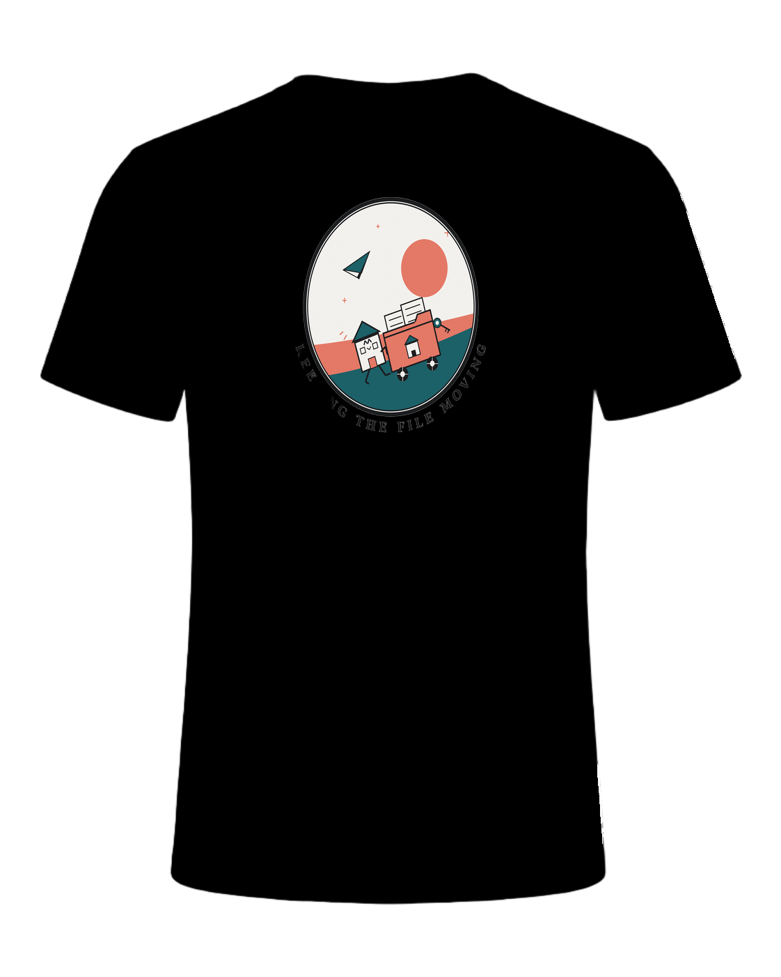 KEEPING THE FILE MOVING — Black