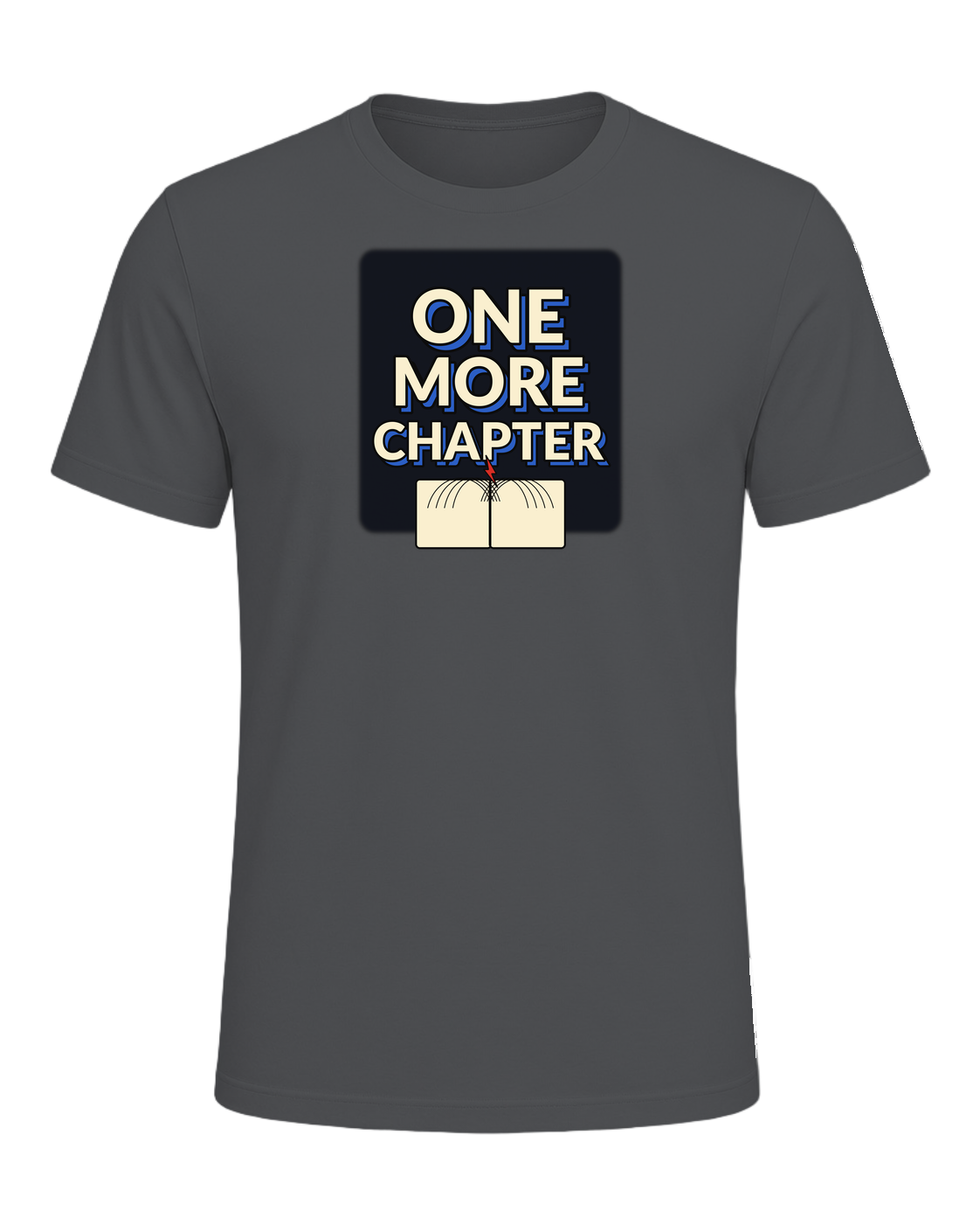 One More Chapter Book Lover T-Shirt — Asphalt
