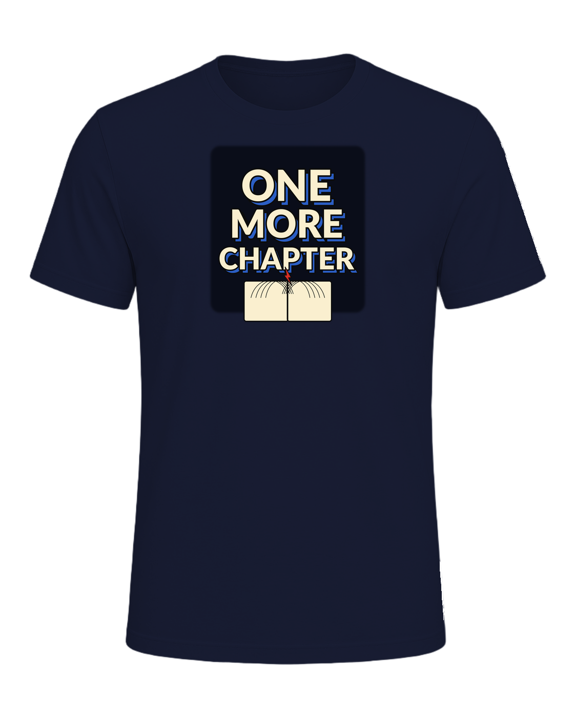One More Chapter Book Lover T-Shirt — Navy