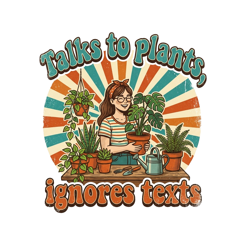 Talks to plants, ignores texts