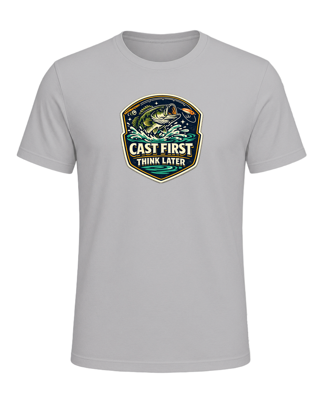 Cast First Think Later Tee — Athletic Heather