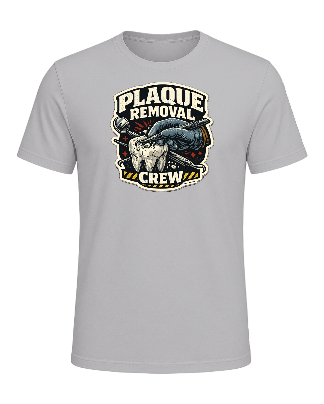 Plaque Removal Crew Tee — Athletic Heather