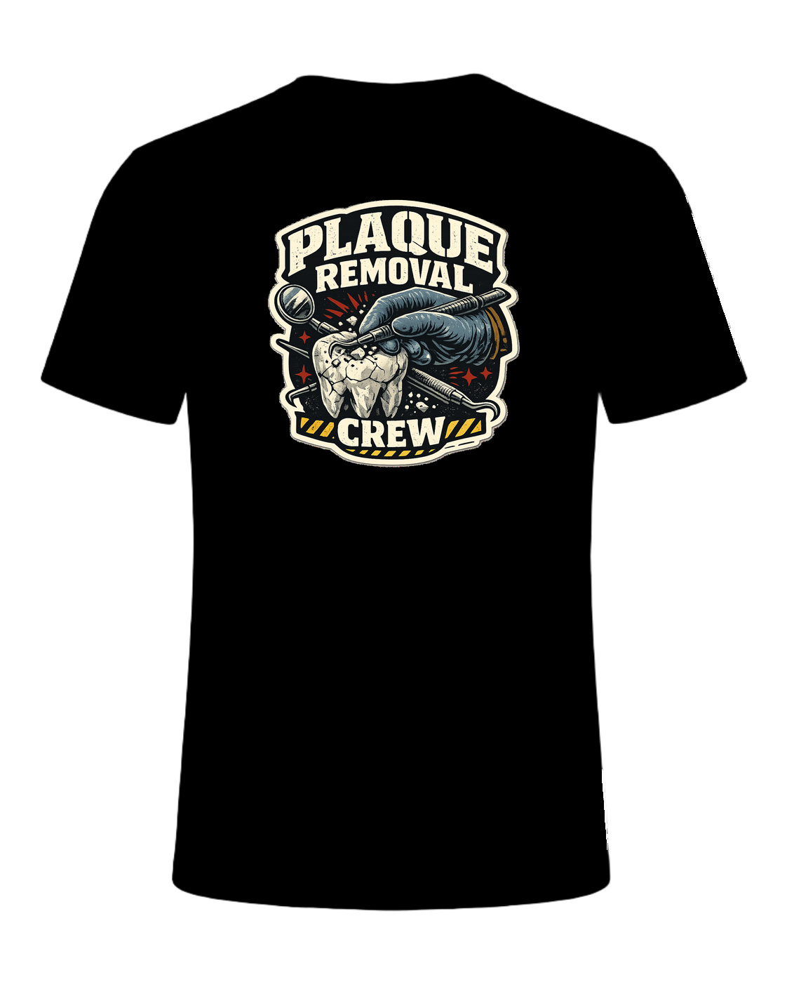 Plaque Removal Crew Tee — Black