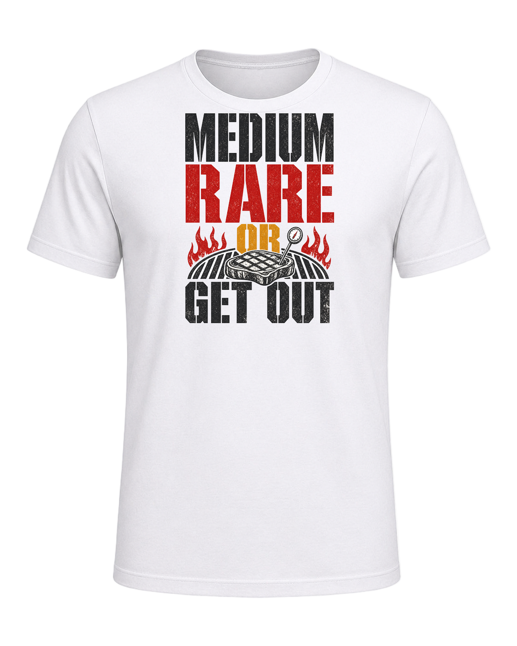 MEDIUM RARE OR GET OUT — White