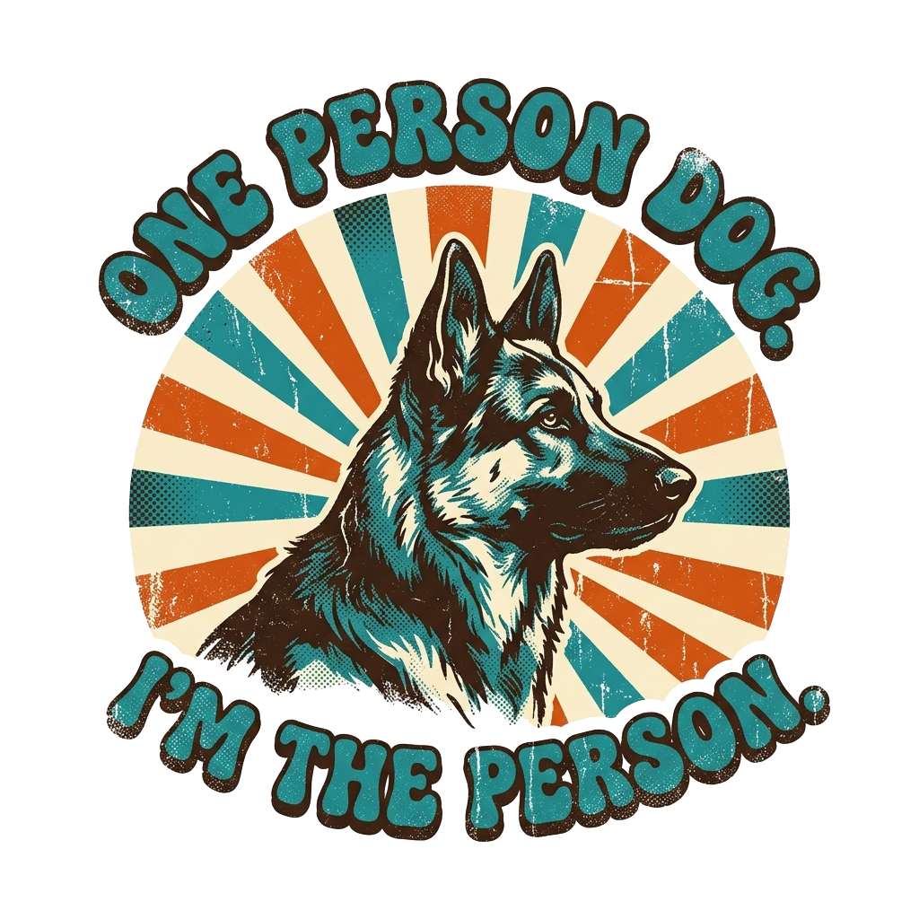 ONE PERSON DOG. I'M THE PERSON.