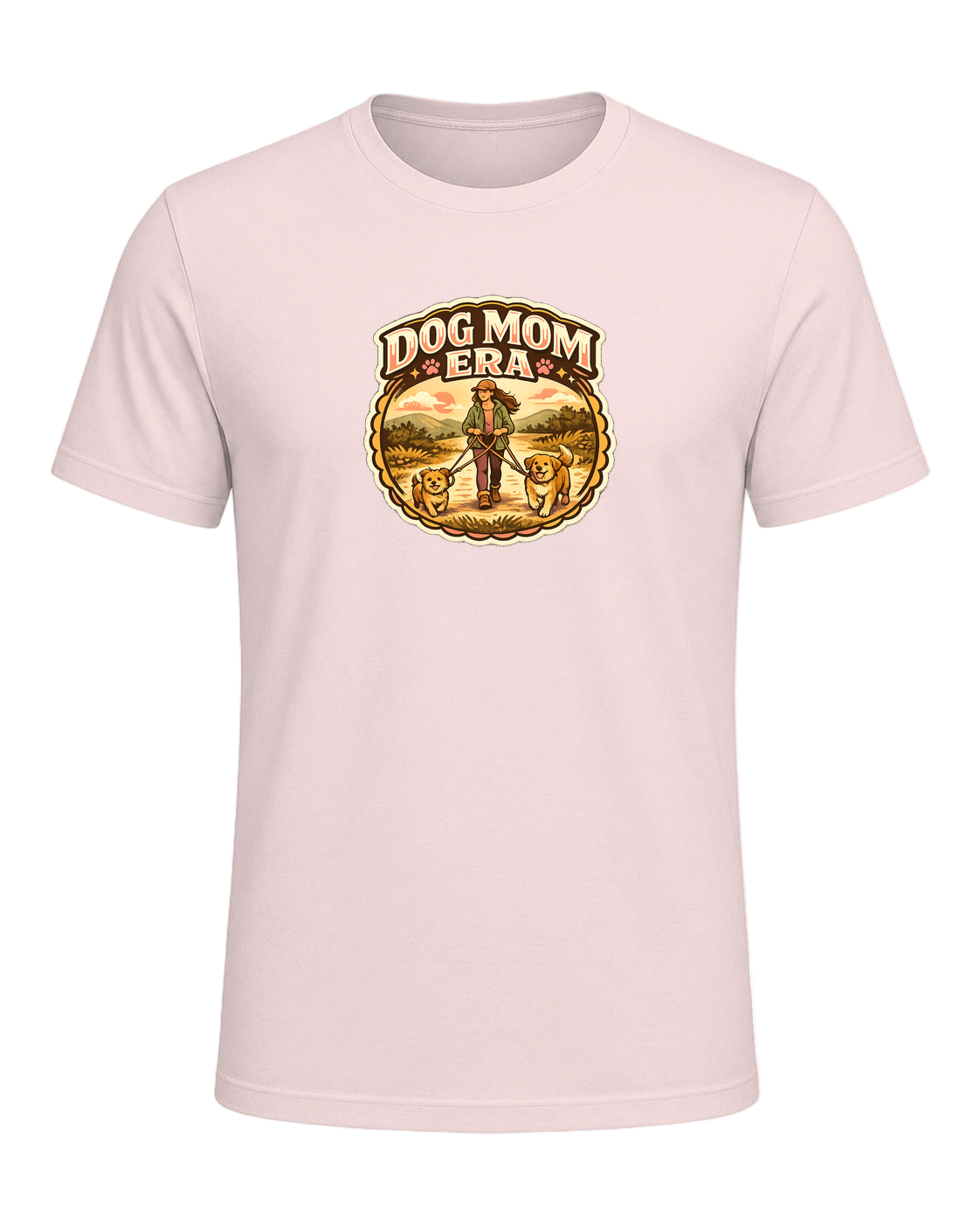 Dog Mom Era Tee — Soft Pink