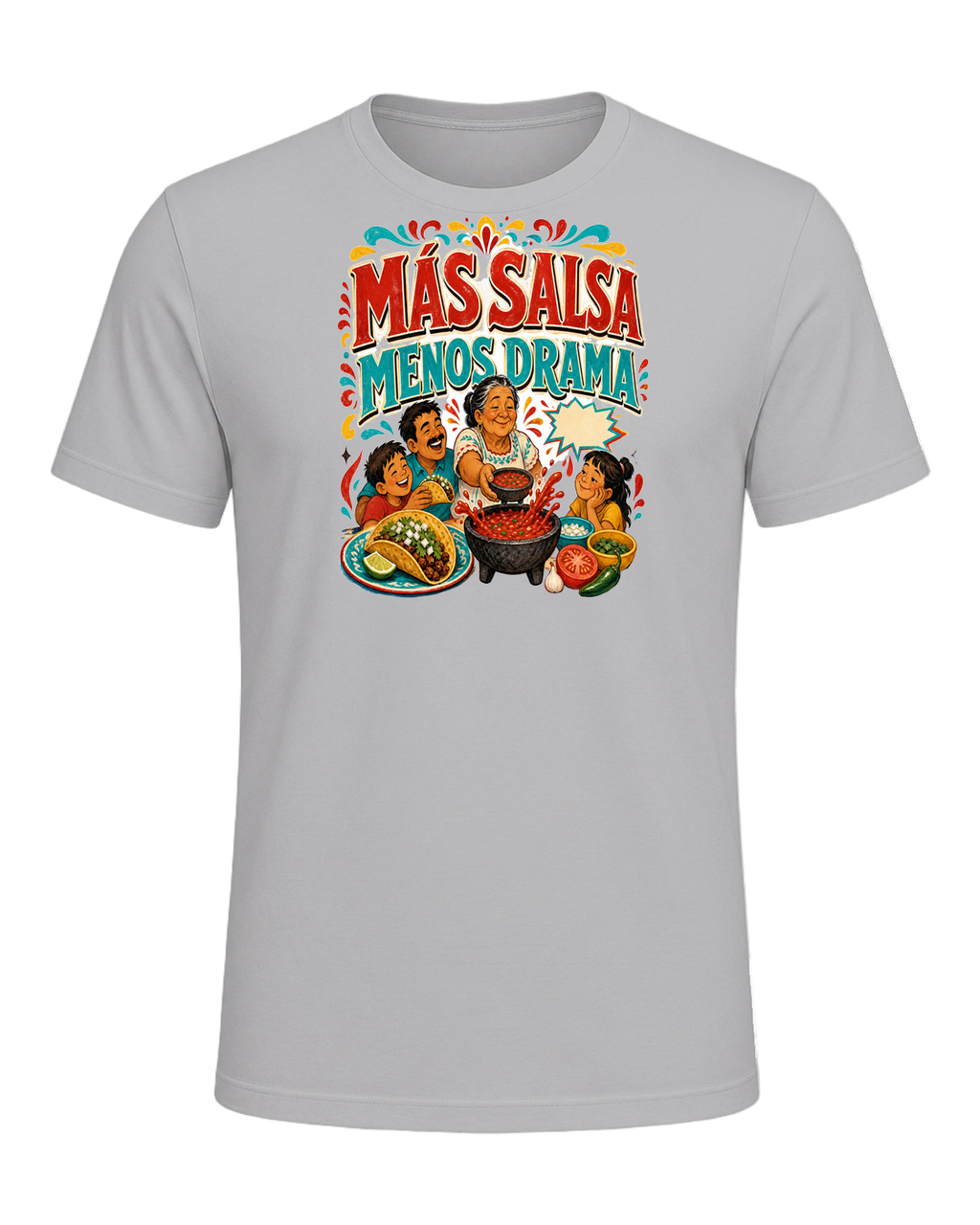 MÁS SALSA MENOS DRAMA — Athletic Heather
