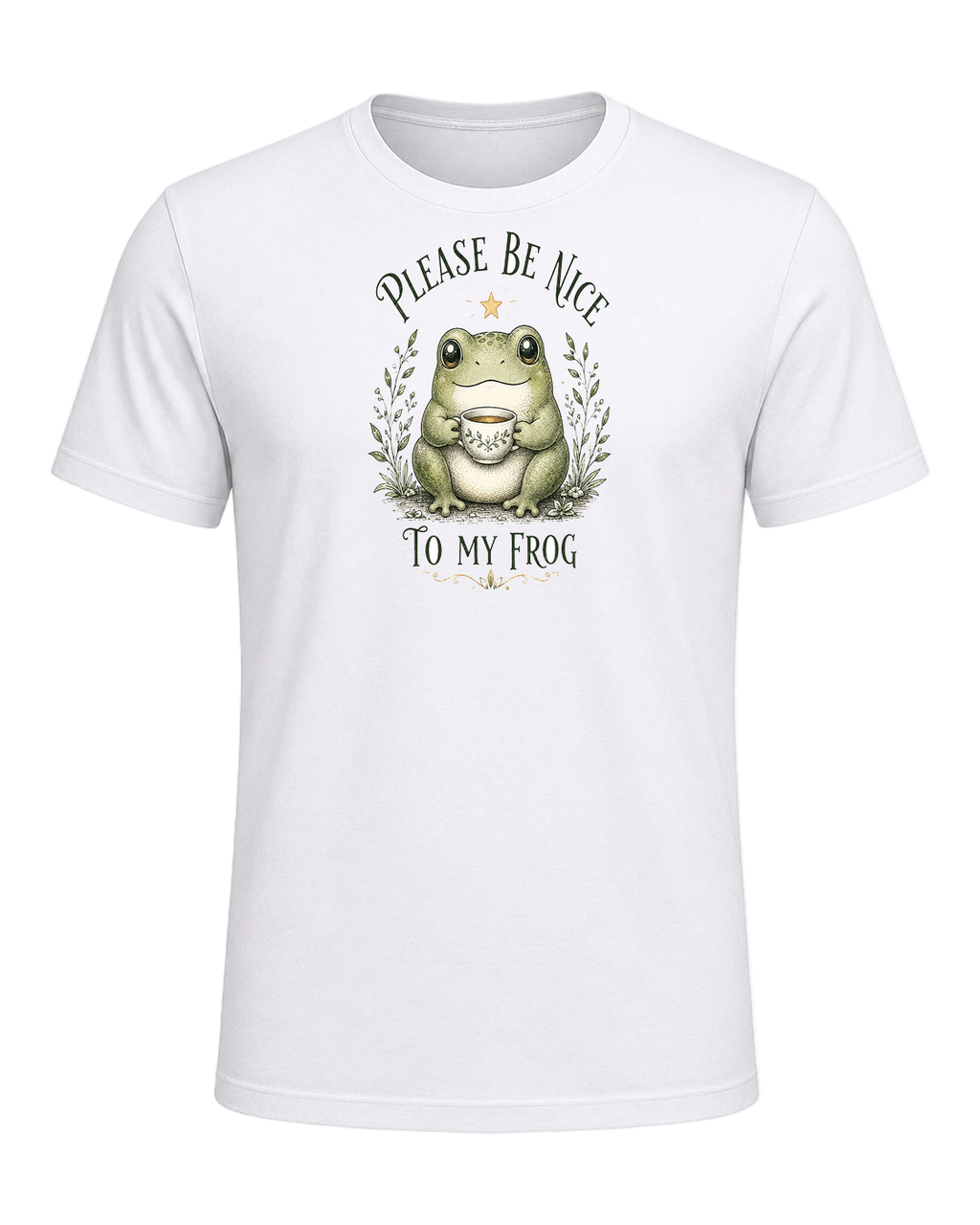 Please Be Nice To My Frog — White