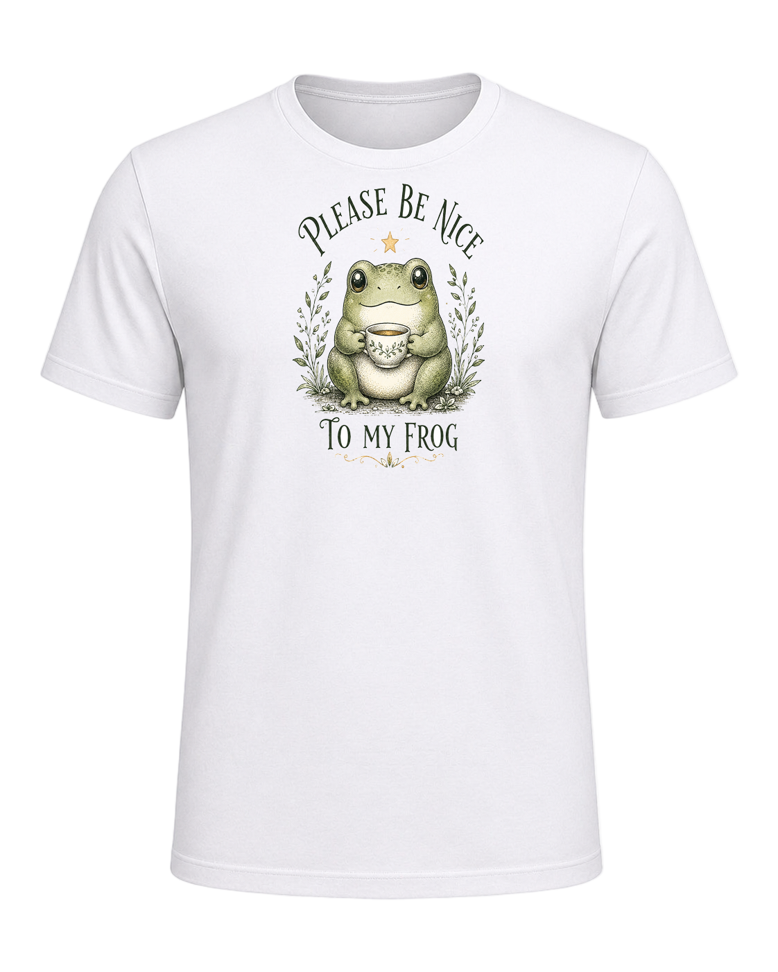 Please Be Nice To My Frog — White