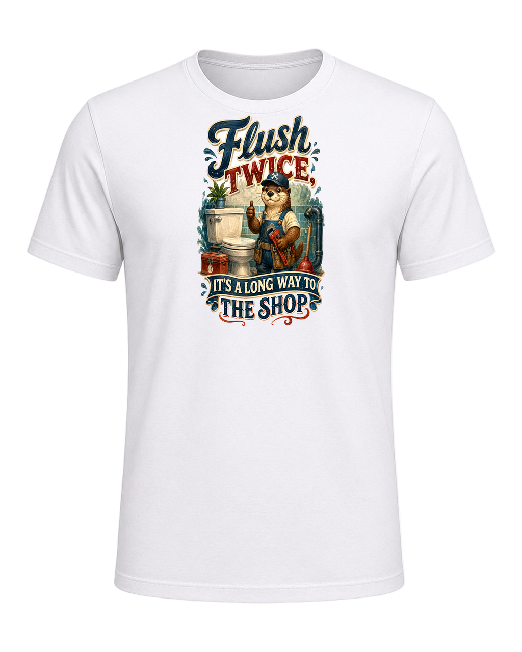 Flush twice, it's a long way to the shop — White