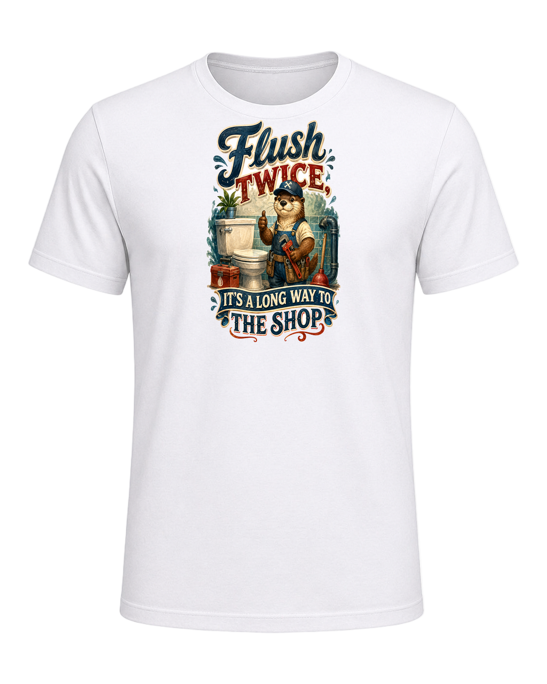Flush twice, it's a long way to the shop — White