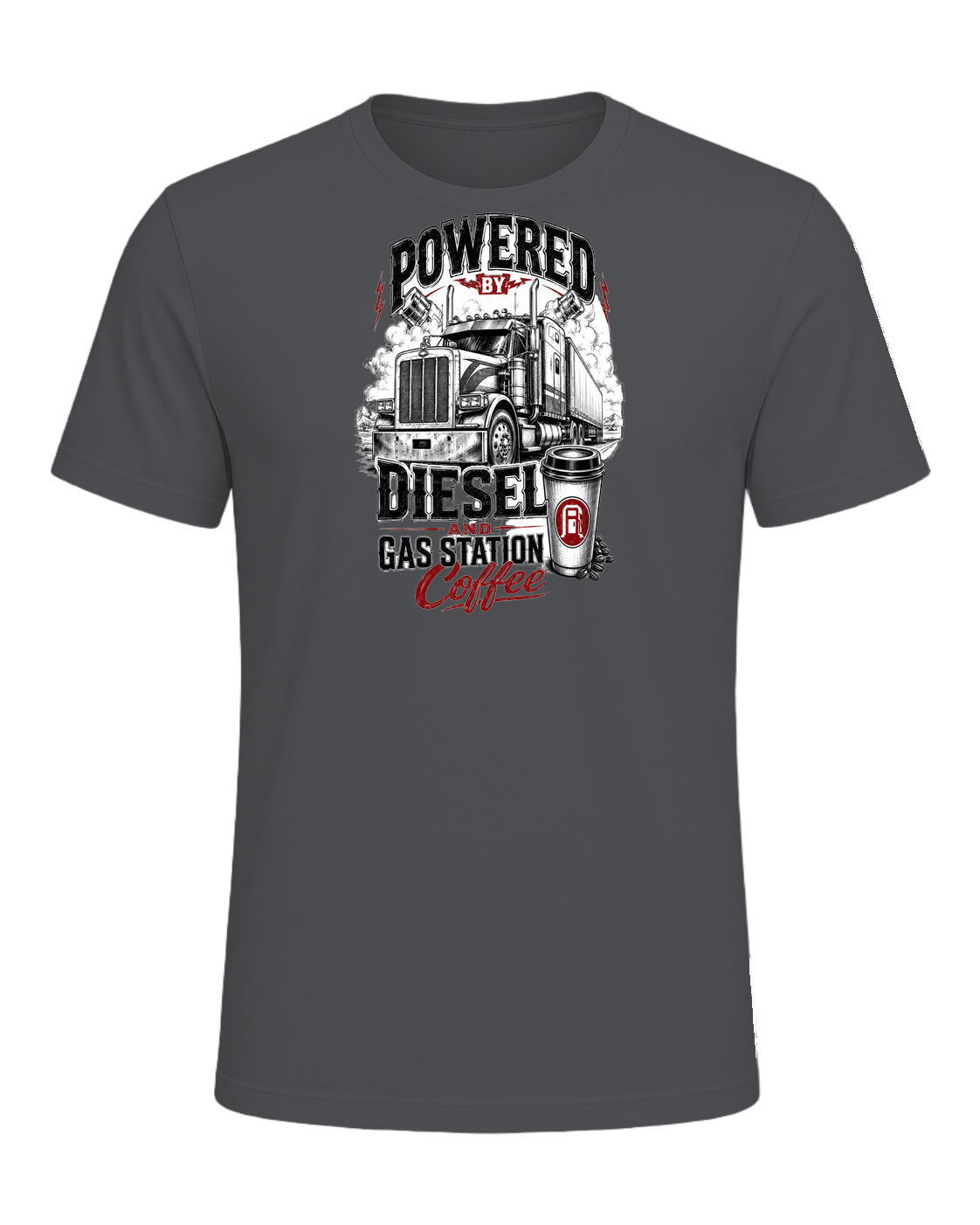 Powered by diesel and gas station coffee — Asphalt