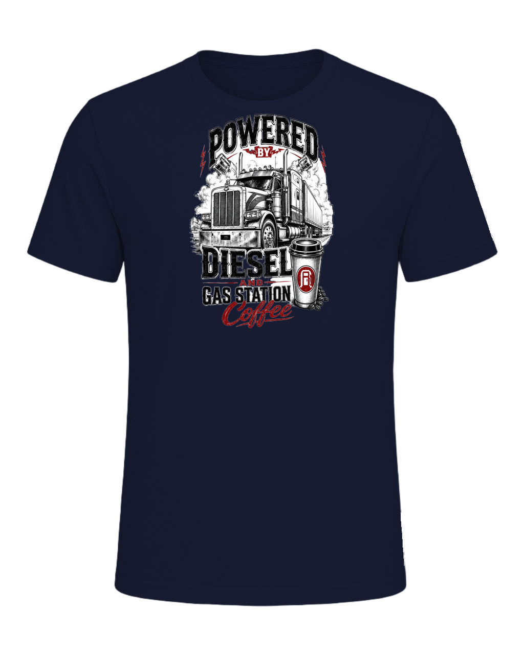 Powered by diesel and gas station coffee — Navy
