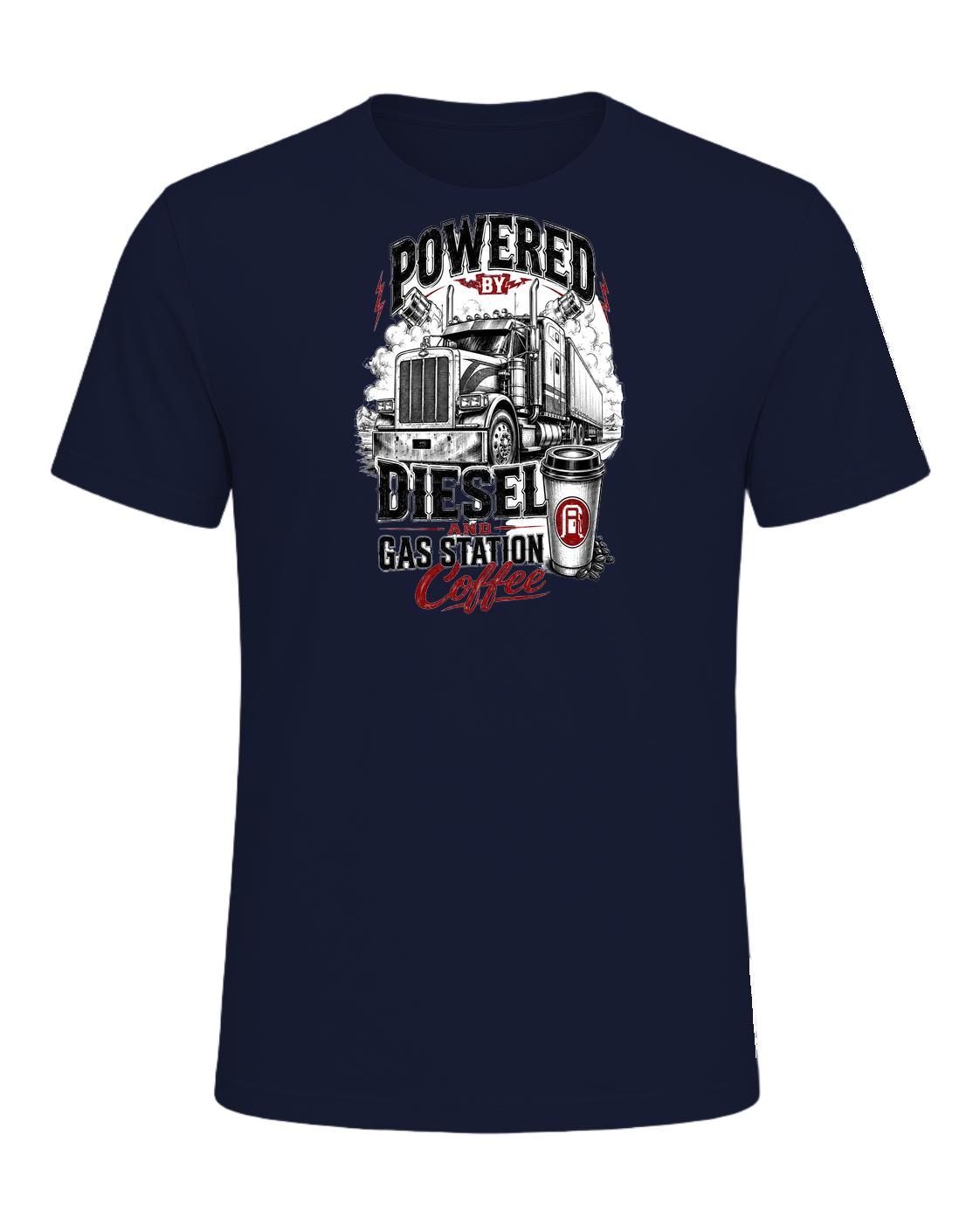 Powered by diesel and gas station coffee — Navy