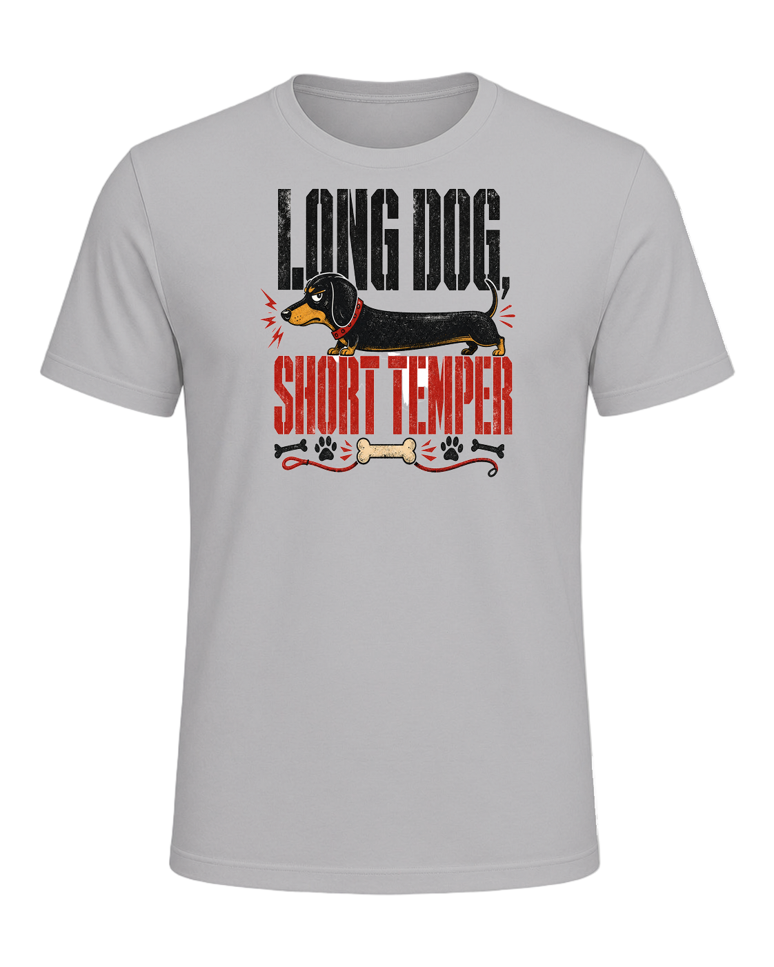 LONG DOG, SHORT TEMPER — Athletic Heather