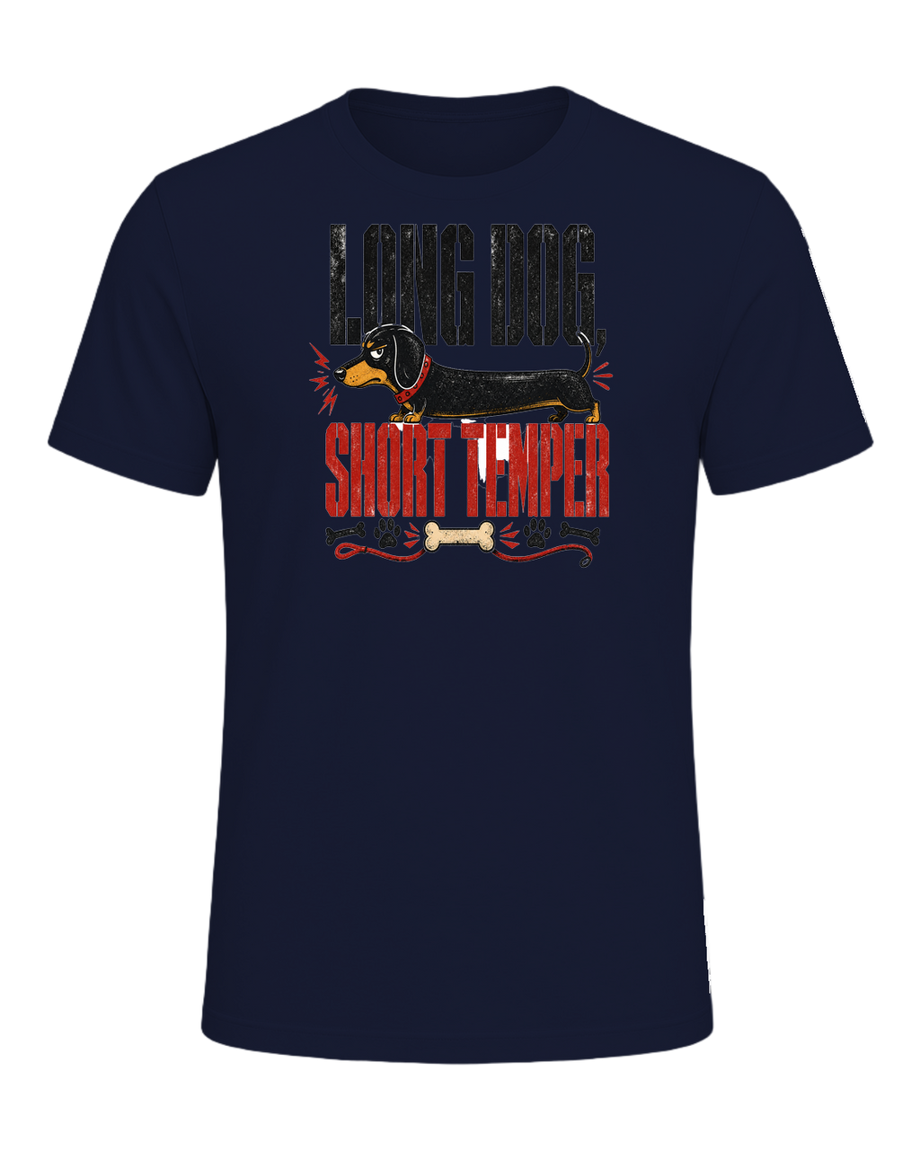 LONG DOG, SHORT TEMPER — Navy