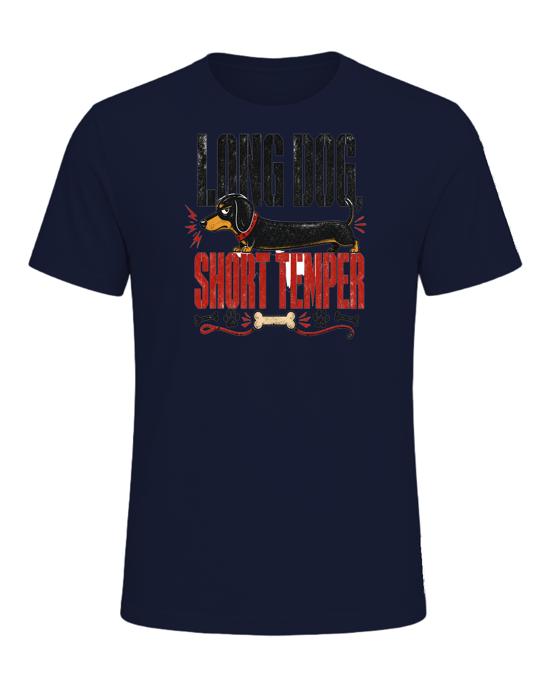 LONG DOG, SHORT TEMPER — Navy