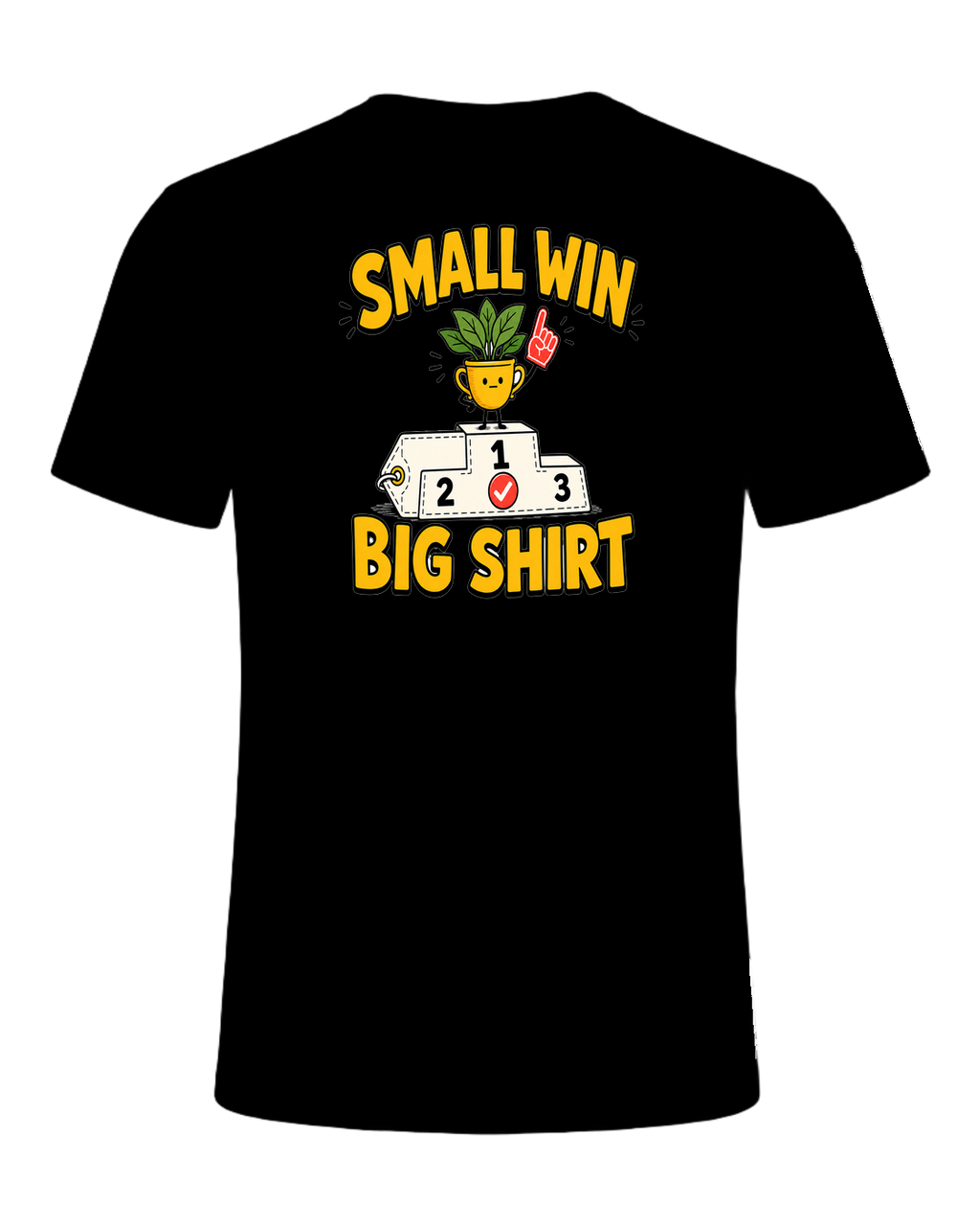 SMALL WIN BIG SHIRT — Black
