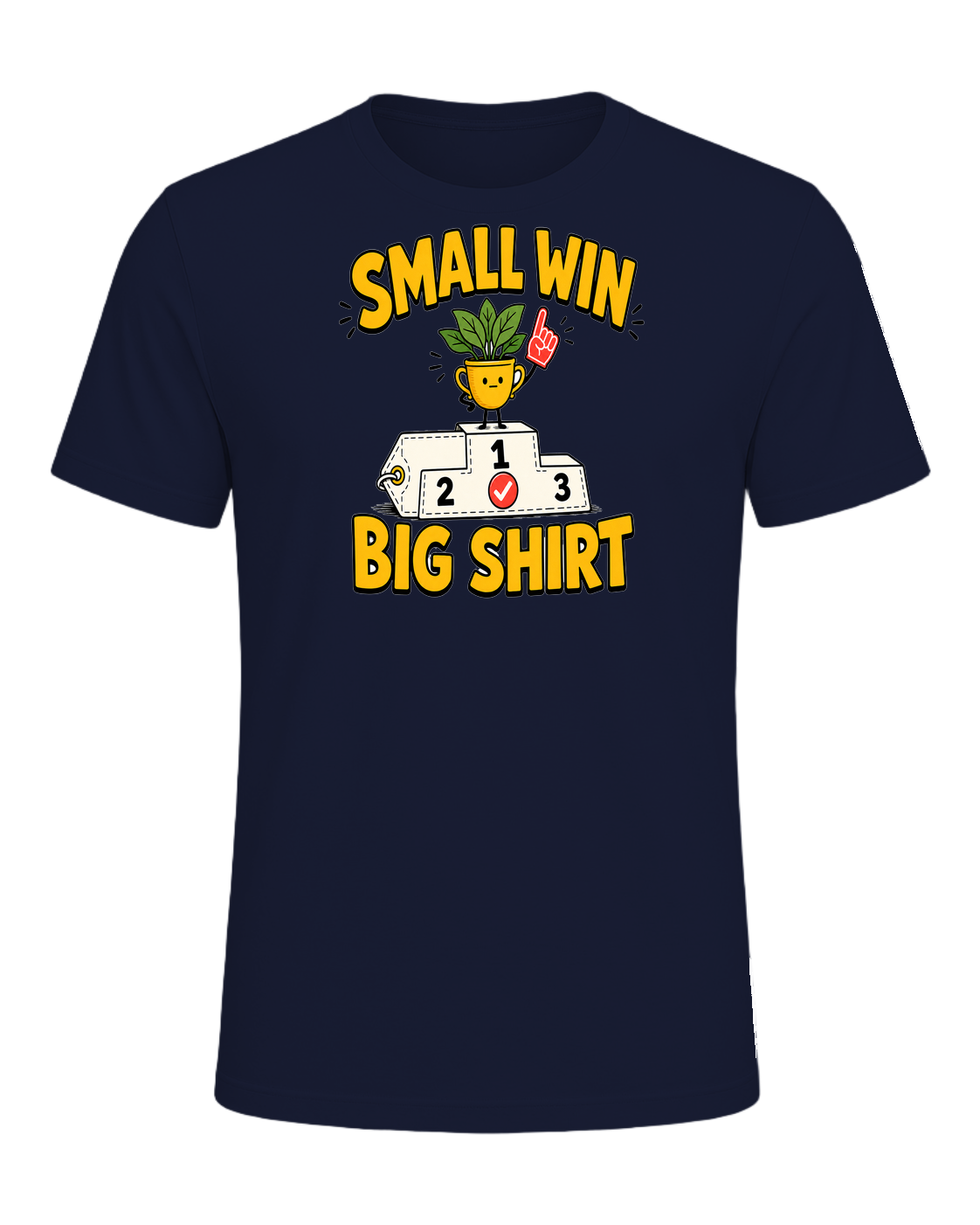 SMALL WIN BIG SHIRT — Navy