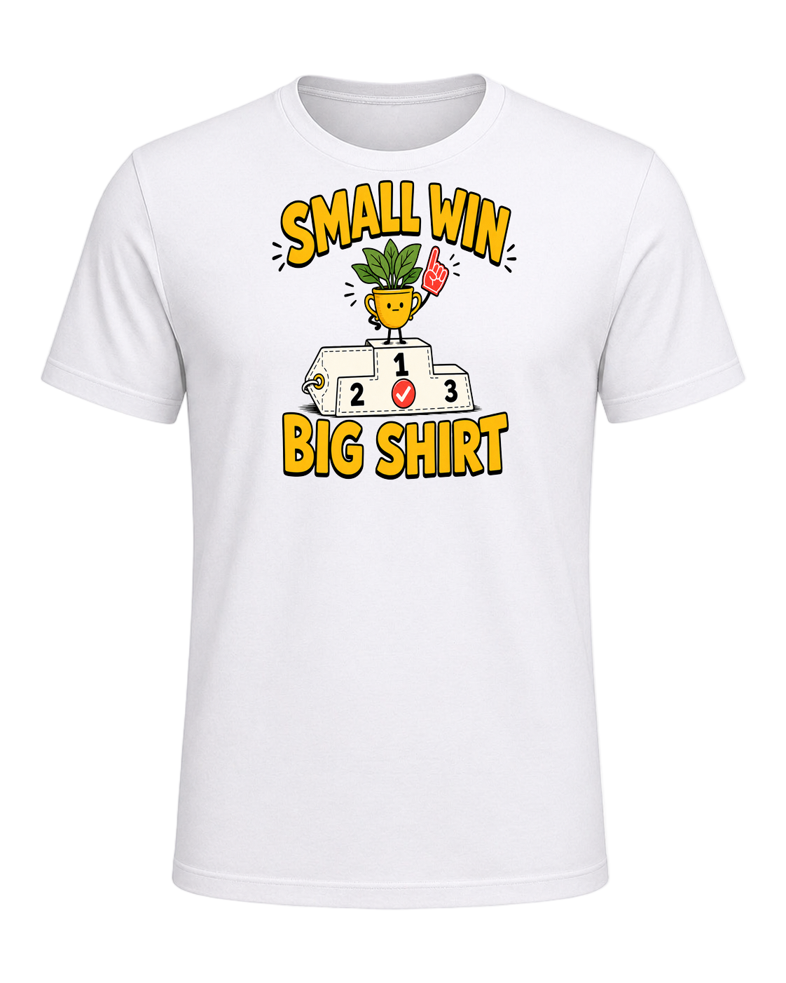SMALL WIN BIG SHIRT — White