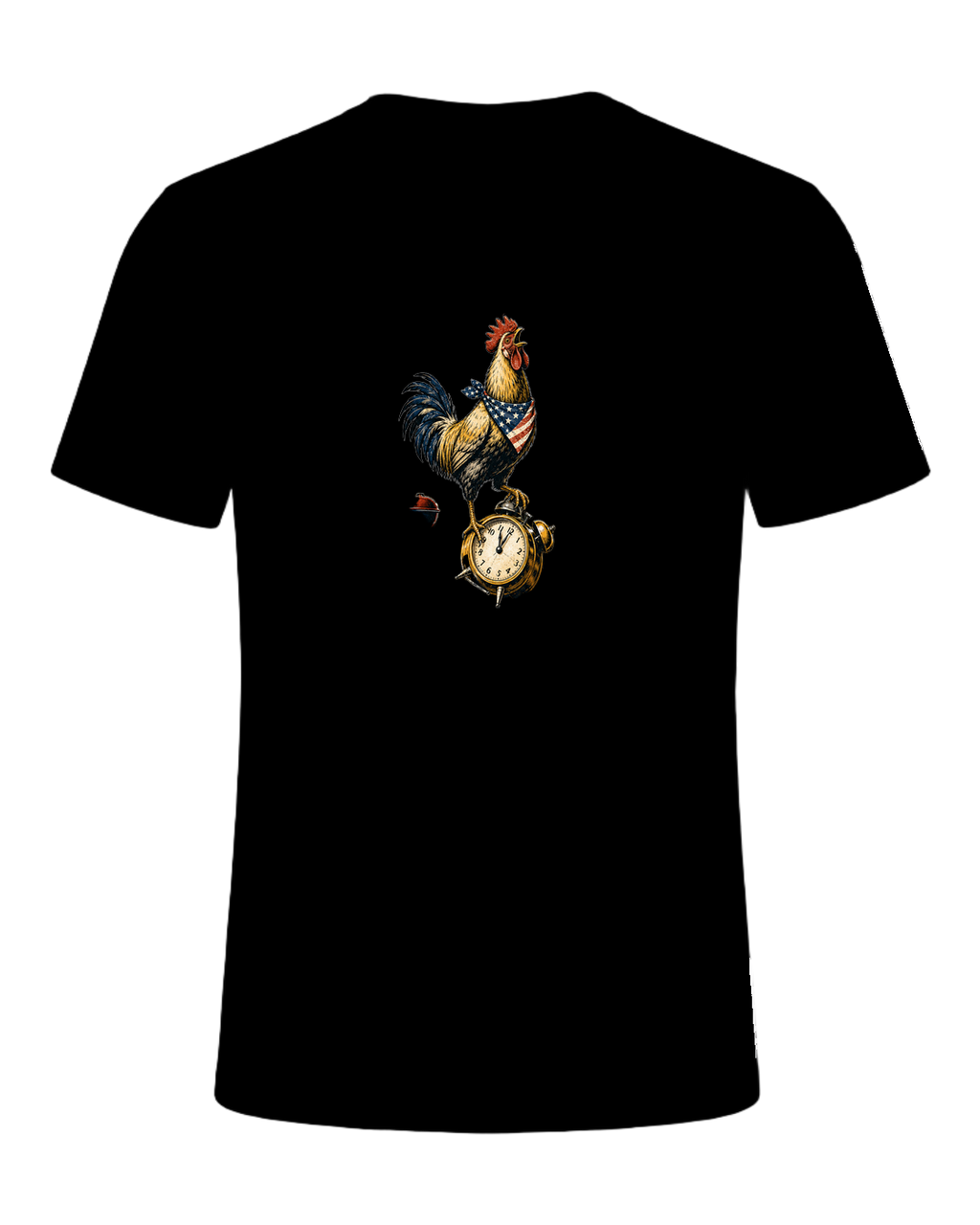 Rooster Alarm. No Snooze Button. — Black