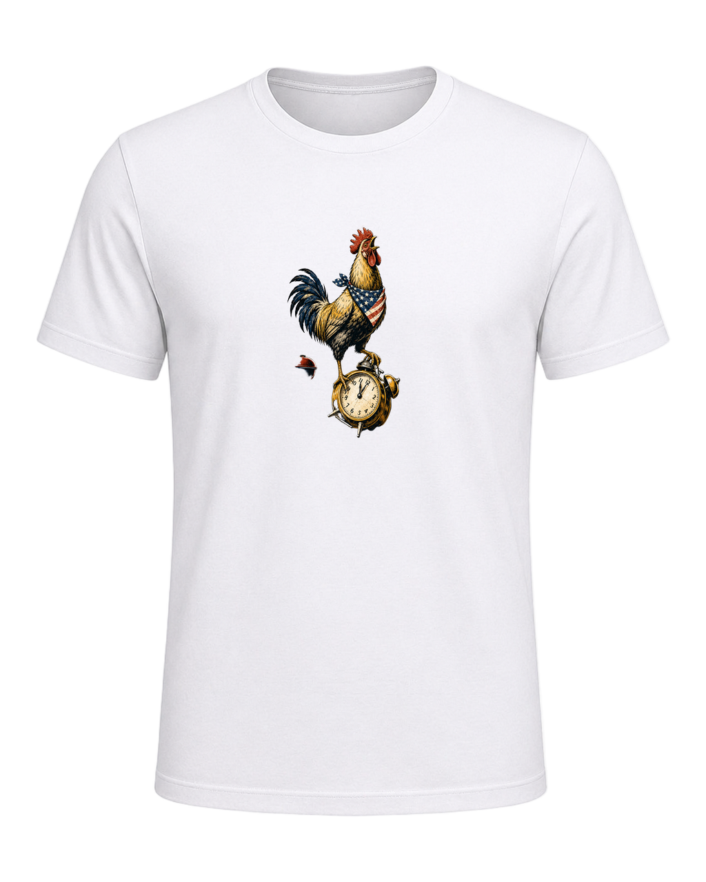 Rooster Alarm. No Snooze Button. — White