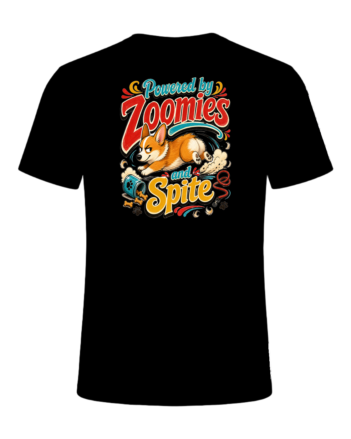 Powered by Zoomies and Spite — Black