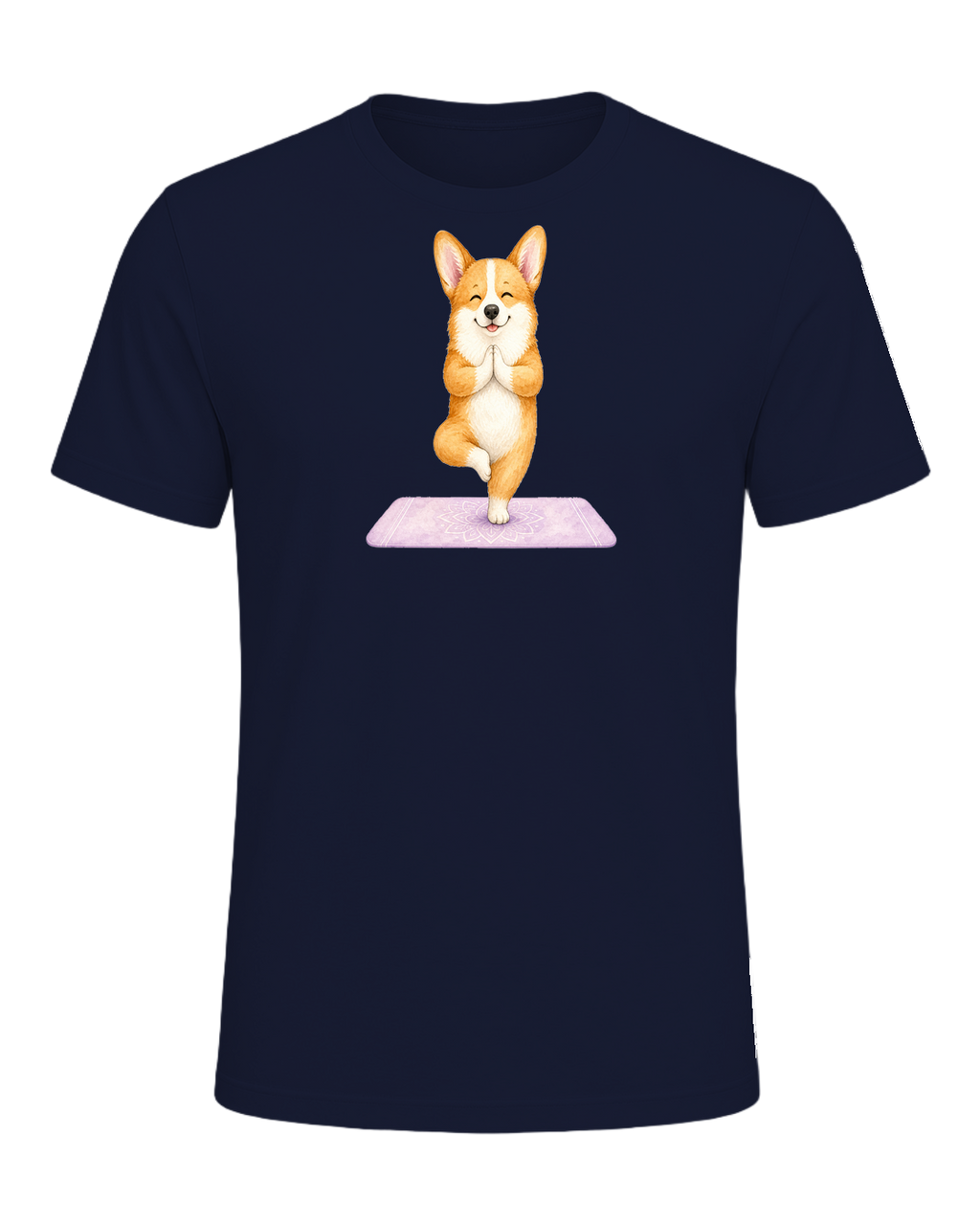Corgi + Yoga — Navy