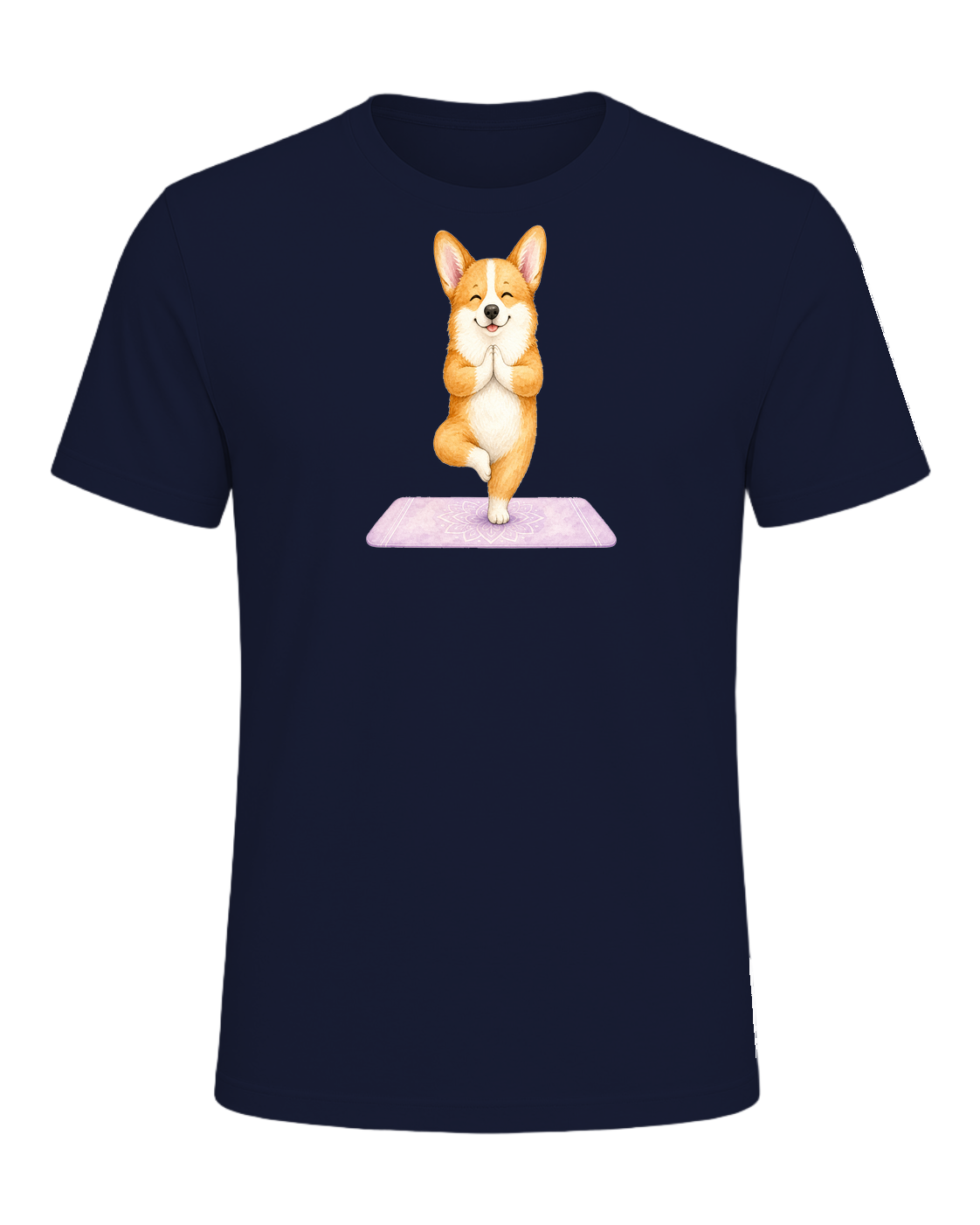Corgi + Yoga — Navy