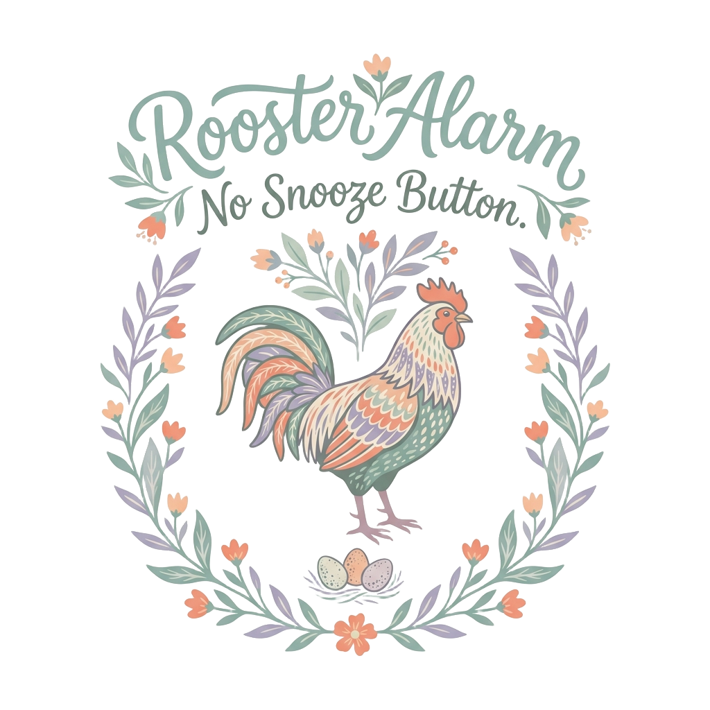 Rooster Alarm. No Snooze Button.